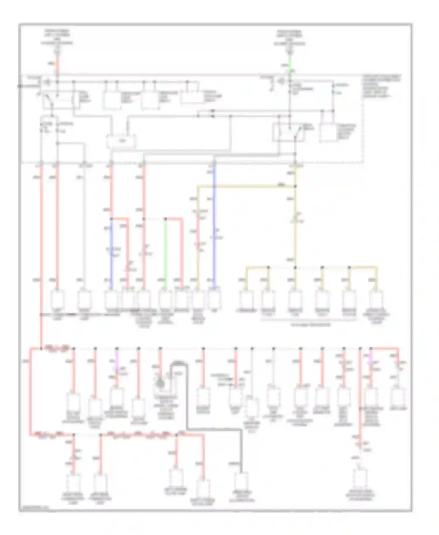 Wiring diagram left rear combination lamp for Nissan Rogue II (2013-2016) (2 of 2)