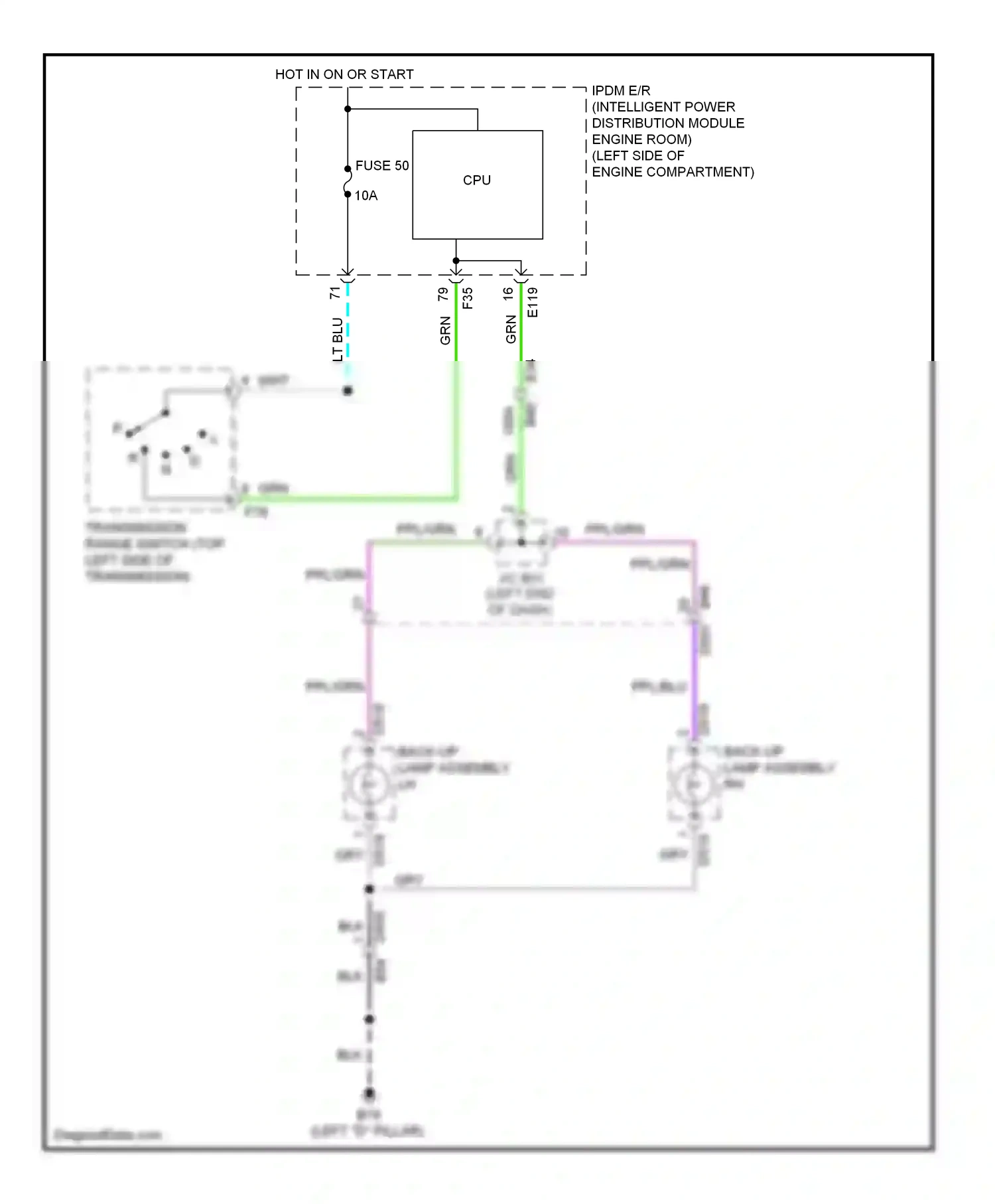 Wiring diagram lt blu for Nissan Rogue II (2013-2016) (11 of 108)