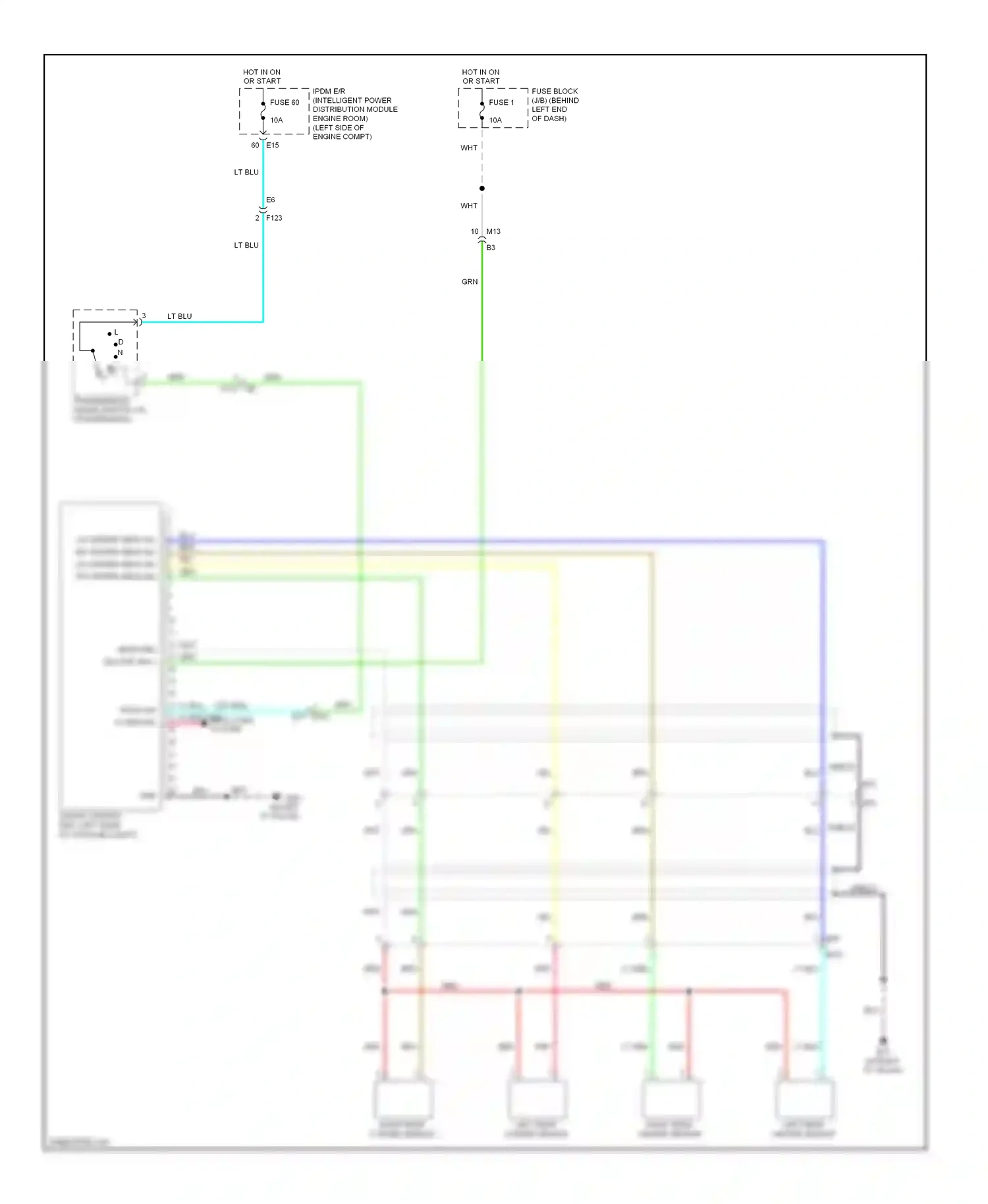 Wiring diagram lt blu for Nissan Rogue II (2013-2016) (90 of 108)
