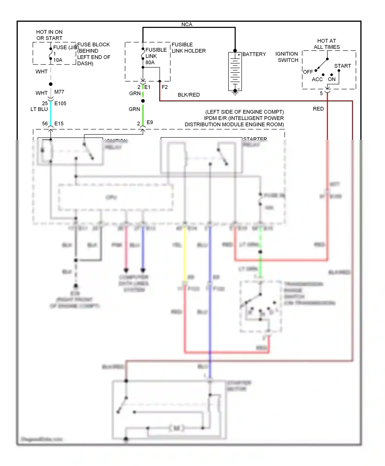 Wiring diagram off on for Nissan Rogue II (2013-2016) (3 of 3)