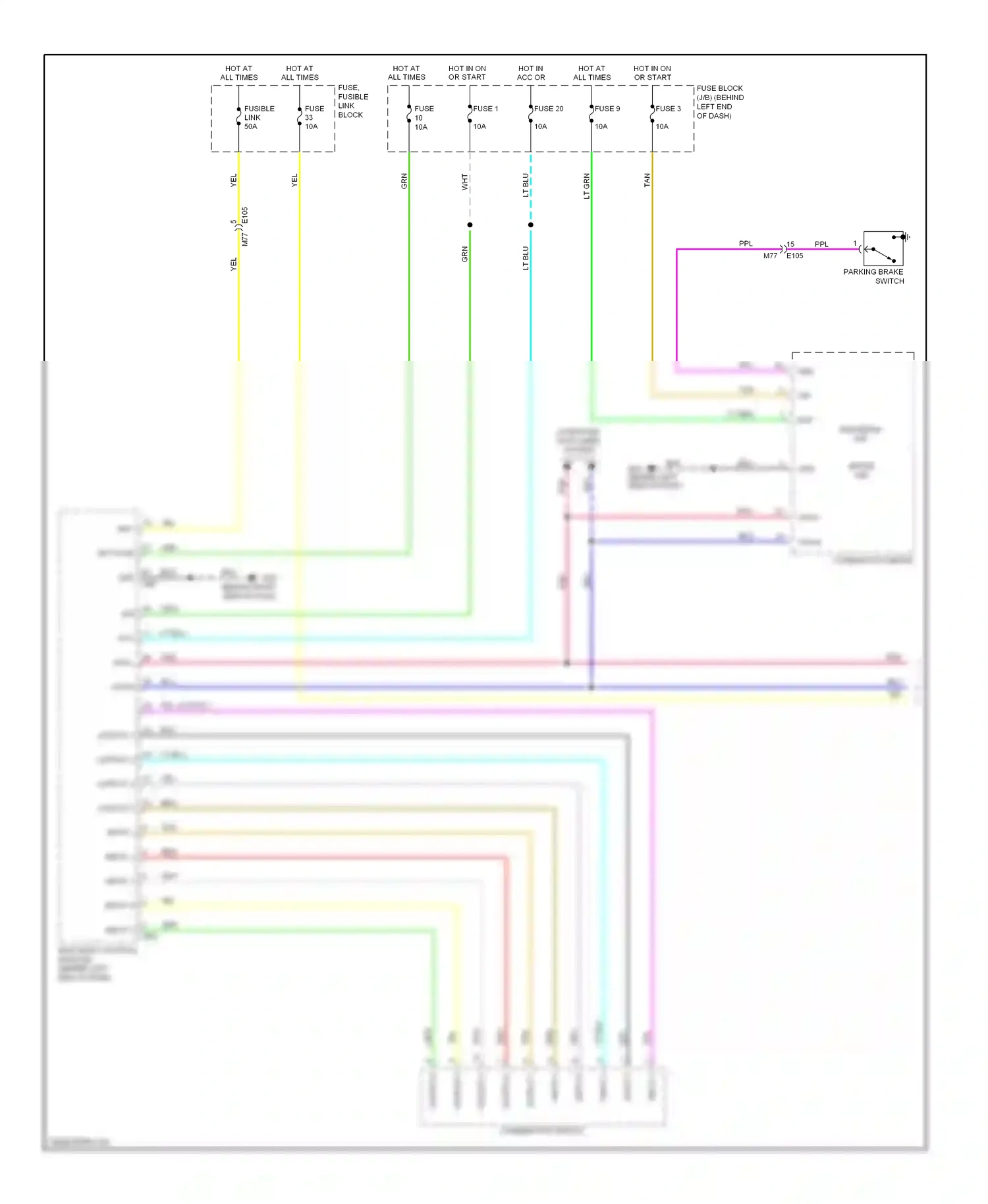 Wiring diagram output 5 for Nissan Rogue II (2013-2016) (1 of 2)