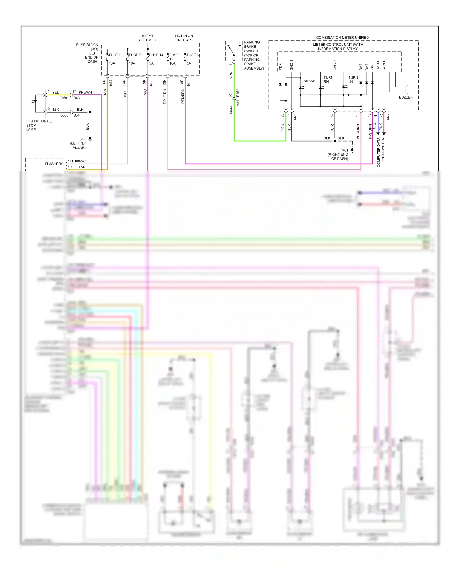 Wiring diagram pillar) for Nissan Rogue II (2013-2016) (2 of 3)