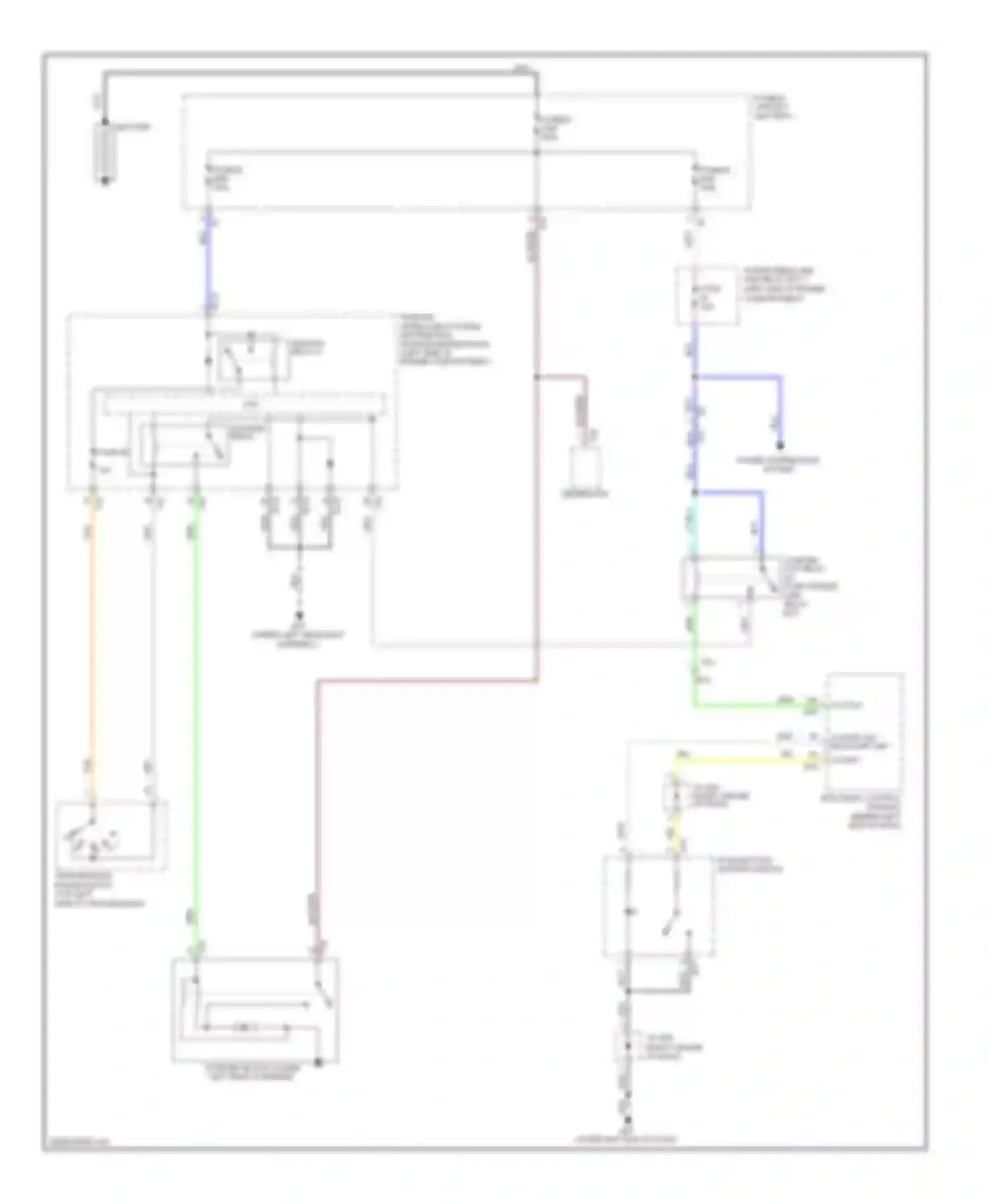 Wiring diagram power distribution system for Nissan Rogue II (2013-2016) (3 of 4)