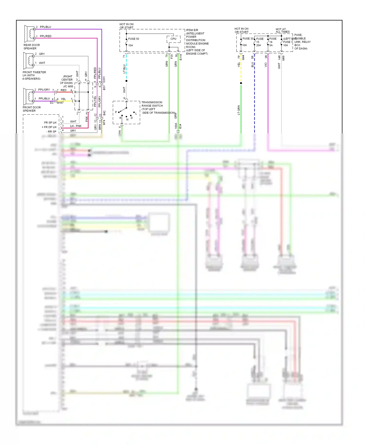 Wiring diagram ppl/blu for Nissan Rogue II (2013-2016) (16 of 18)