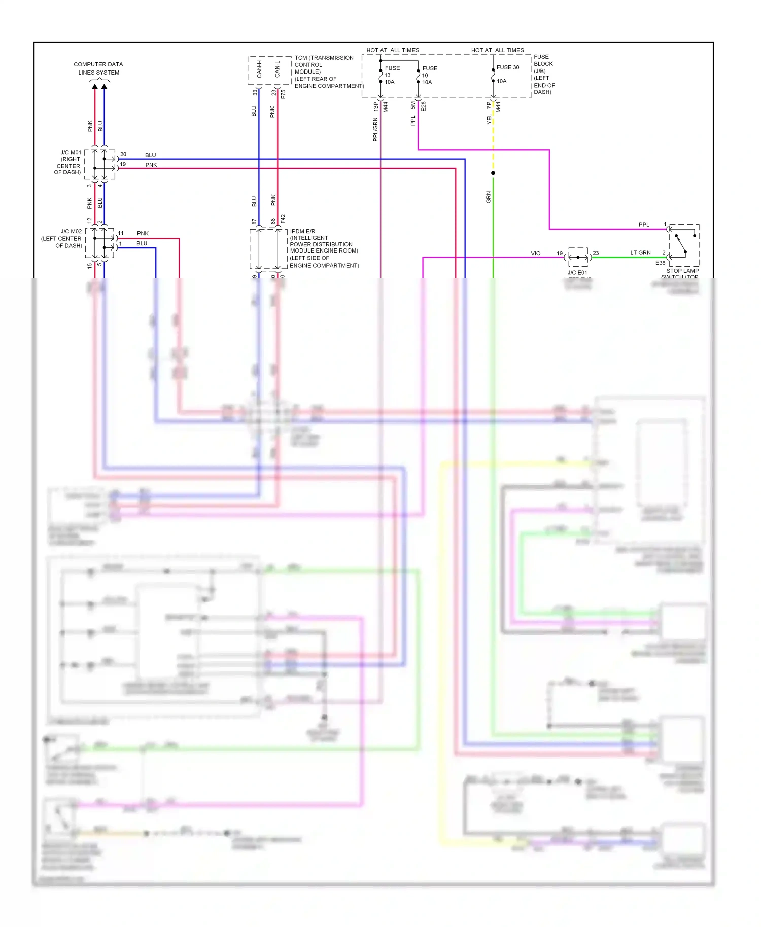 Wiring diagram ppl/blu for Nissan Rogue II (2013-2016) (2 of 18)