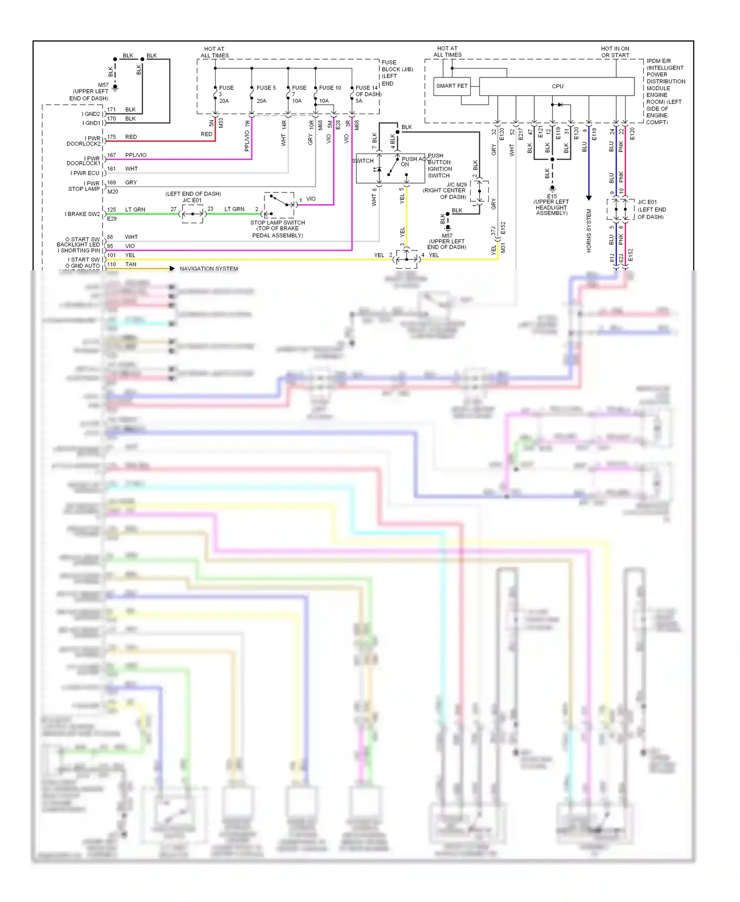 Wiring diagram ppl/blu for Nissan Rogue II (2013-2016) (9 of 18)