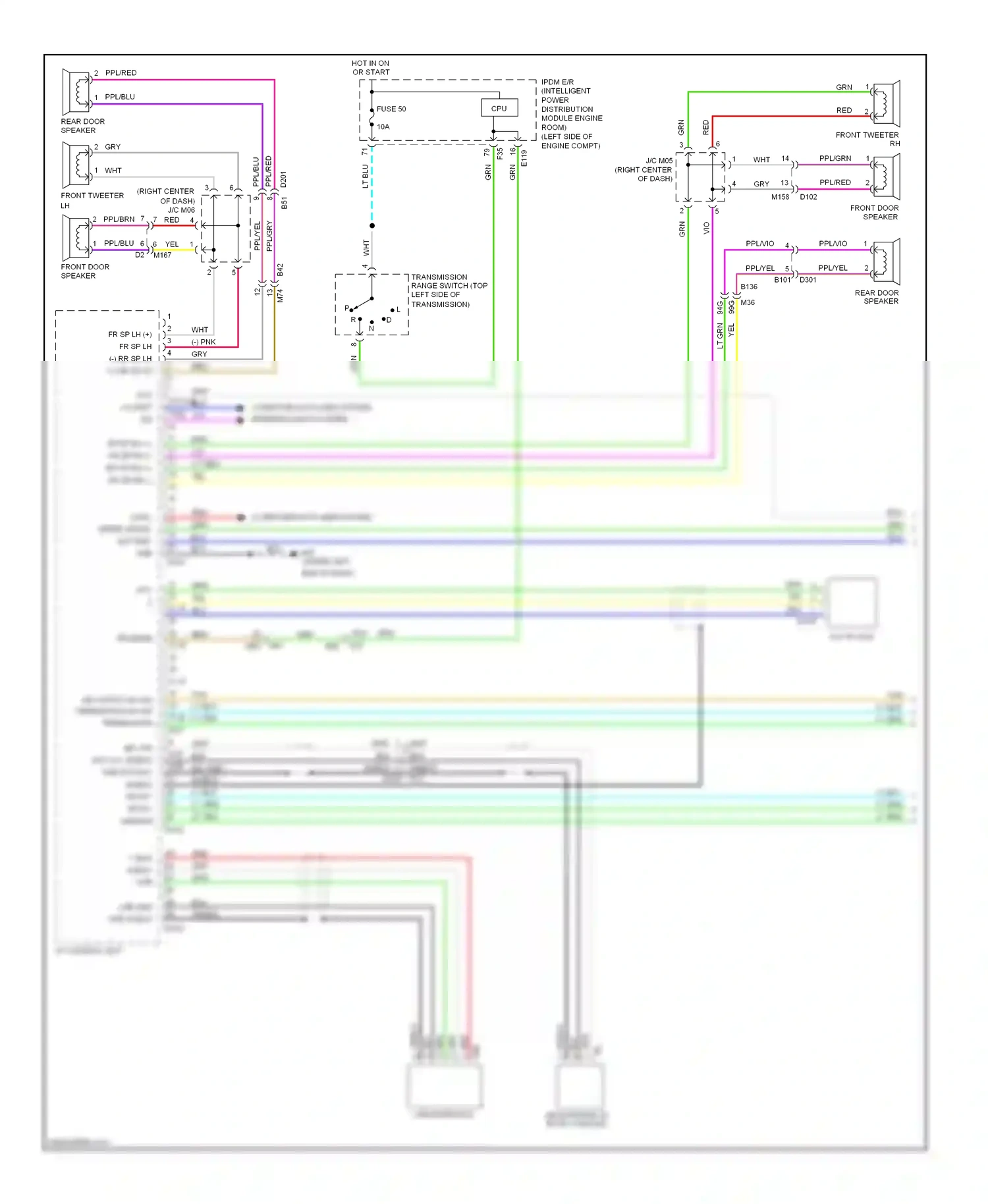 Wiring diagram ppl/red for Nissan Rogue II (2013-2016) (13 of 27)