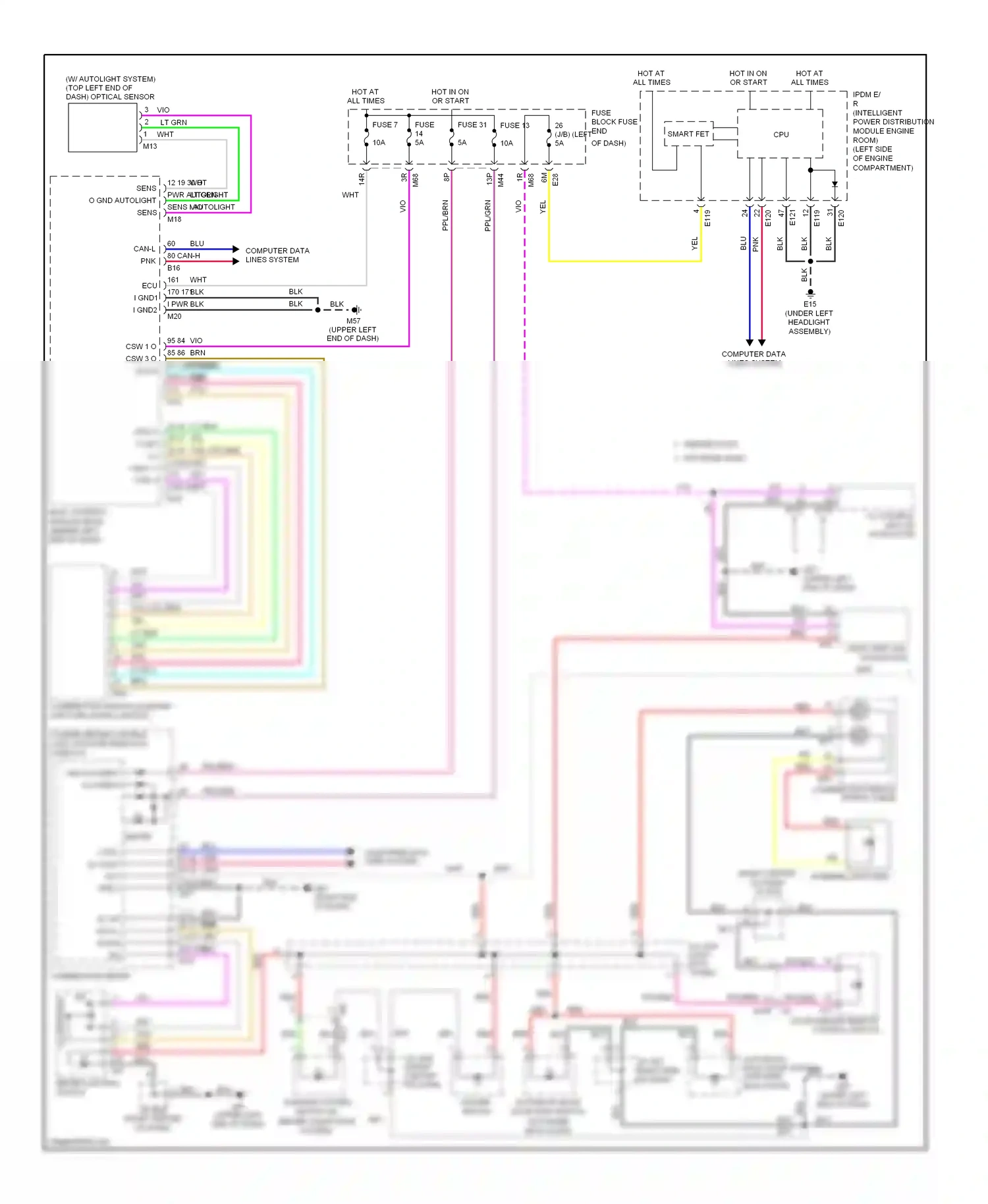 Wiring diagram ppl/red for Nissan Rogue II (2013-2016) (12 of 27)