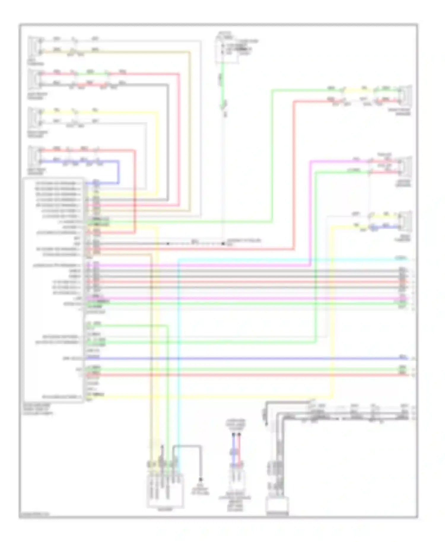 Wiring diagram right tweeter for Nissan Rogue II (2013-2016) (1 of 2)