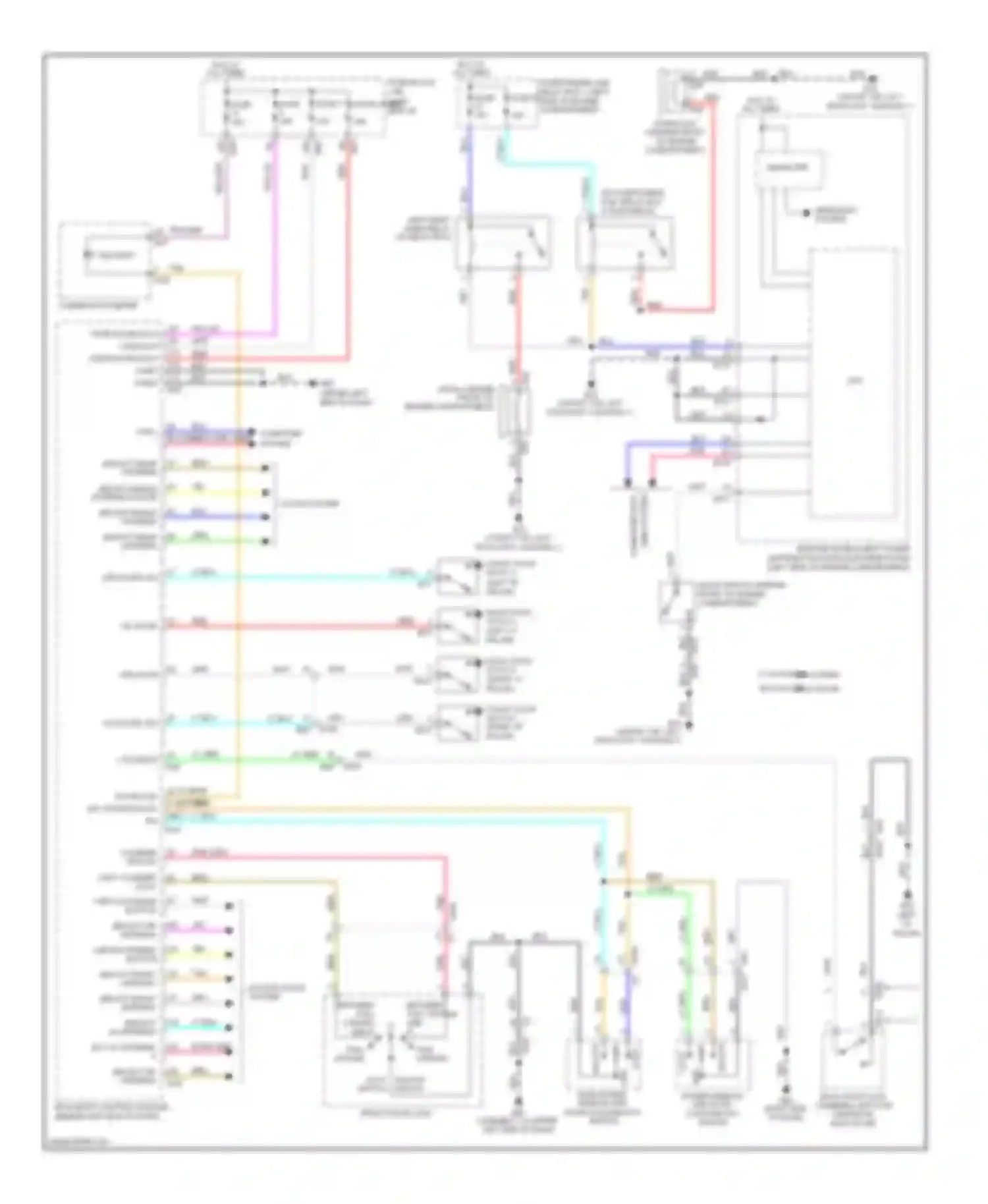 Wiring diagram switch rh for Nissan Rogue II (2013-2016) (1 of 2)