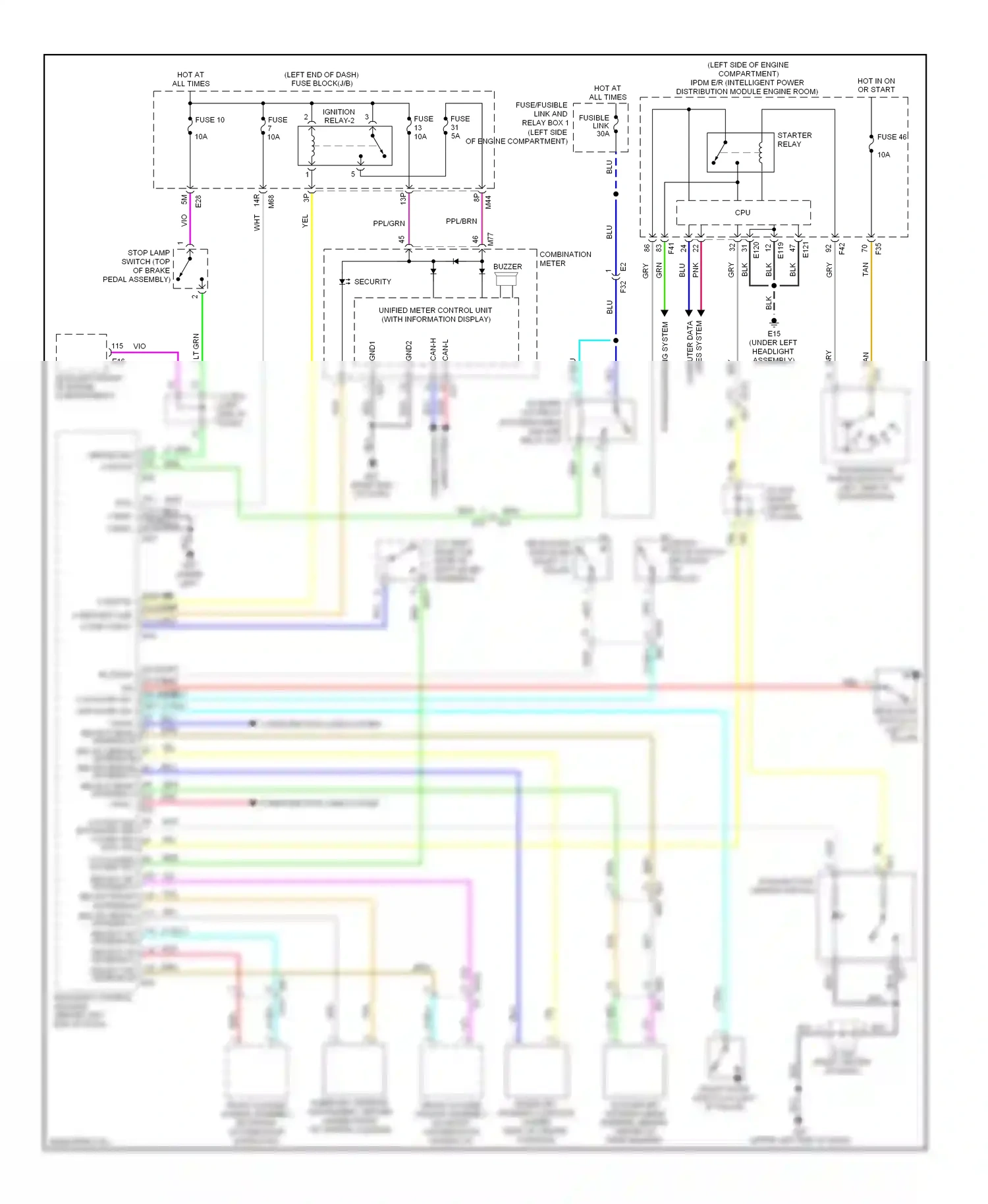 Wiring diagram tan for Nissan Rogue II (2013-2016) (7 of 82)