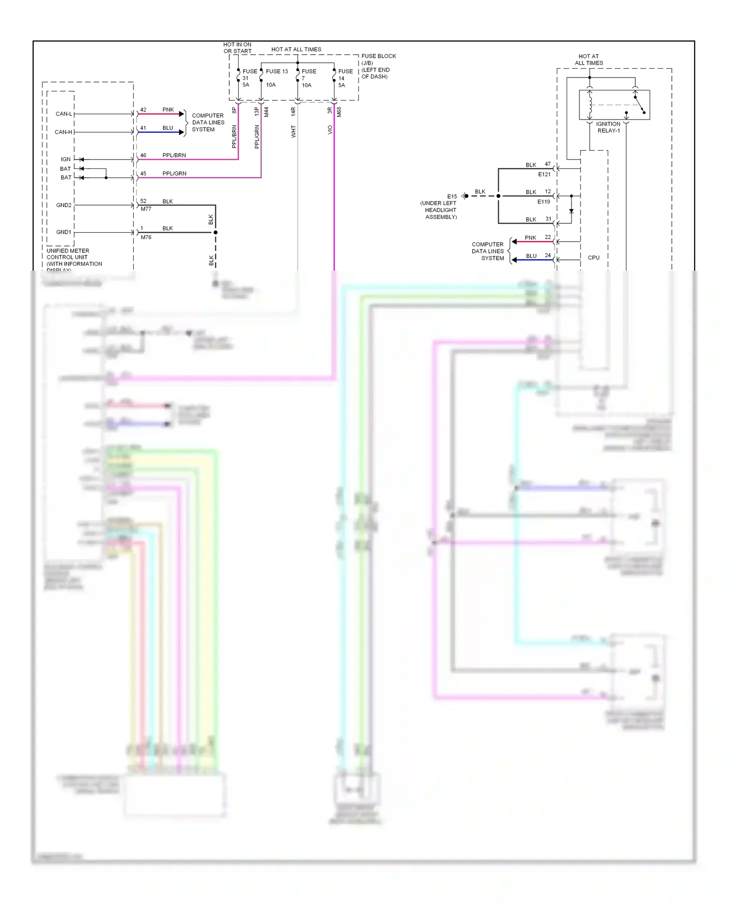 Wiring diagram tan for Nissan Rogue II (2013-2016) (16 of 82)