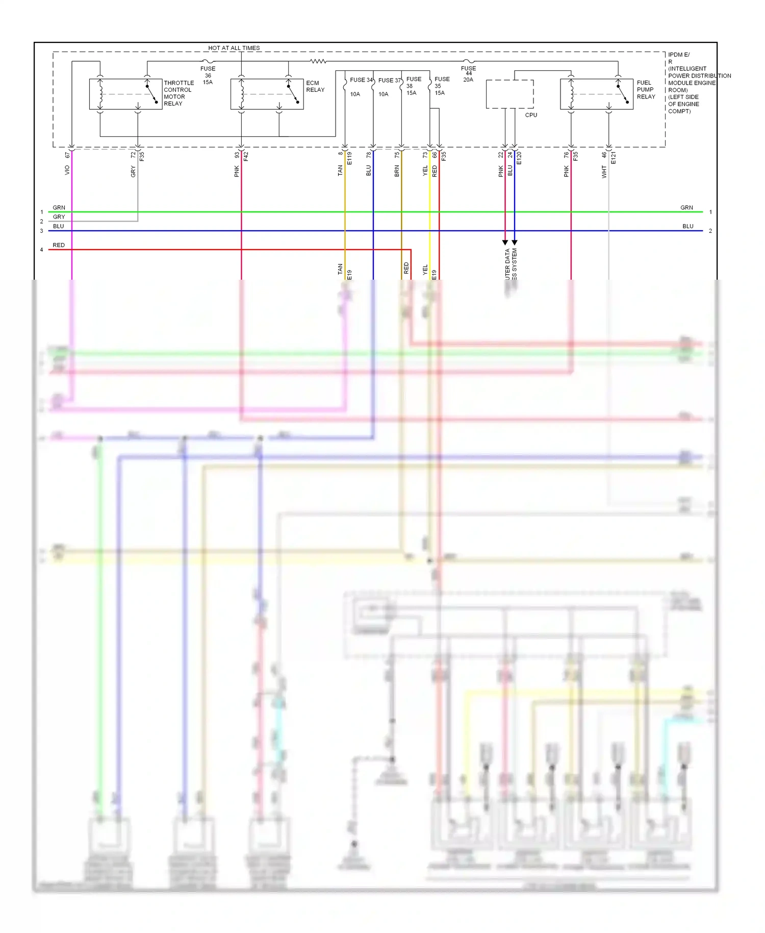 Wiring diagram tan for Nissan Rogue II (2013-2016) (19 of 82)