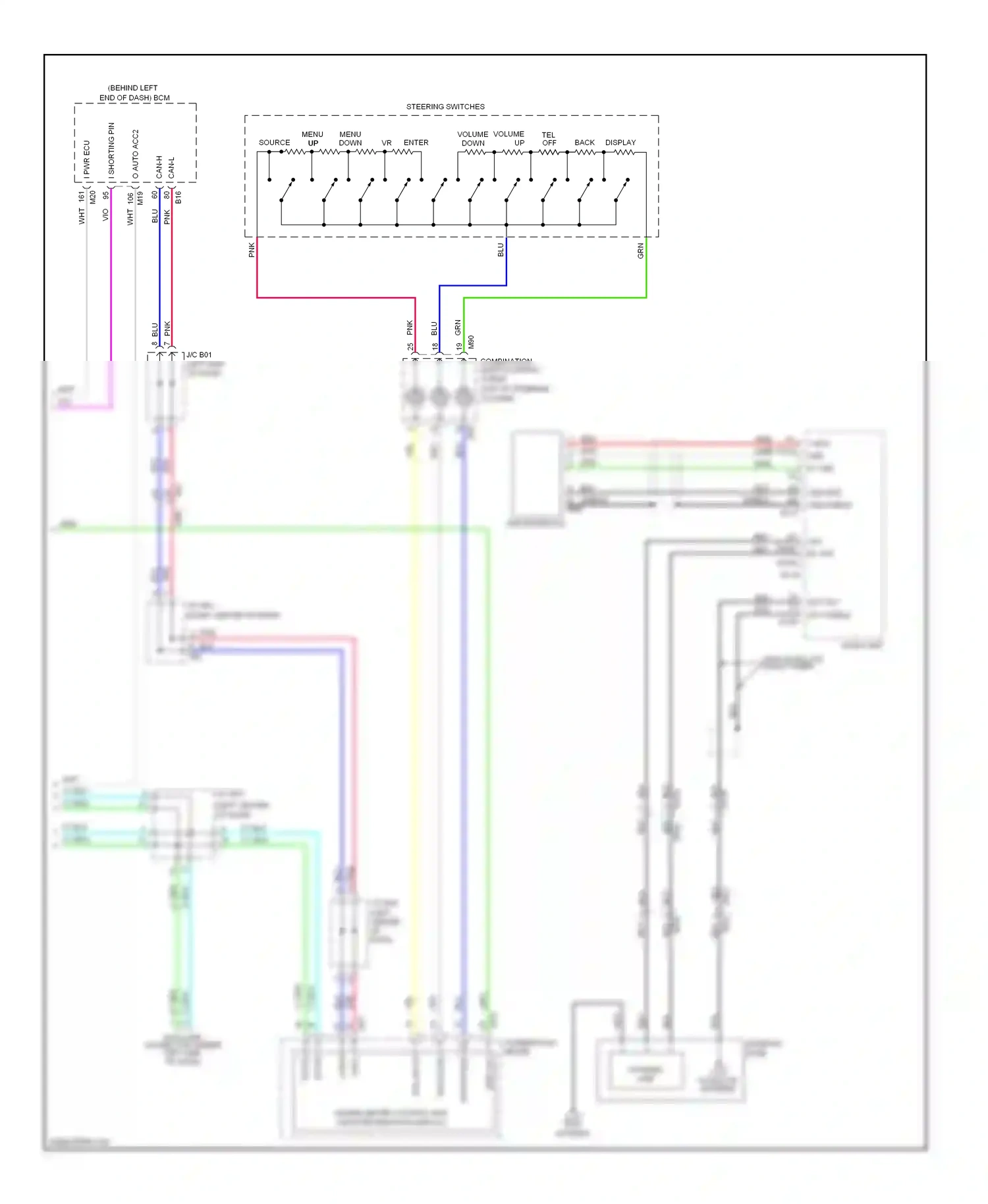 Wiring diagram volume enter down for Nissan Rogue II (2013-2016) (2 of 3)