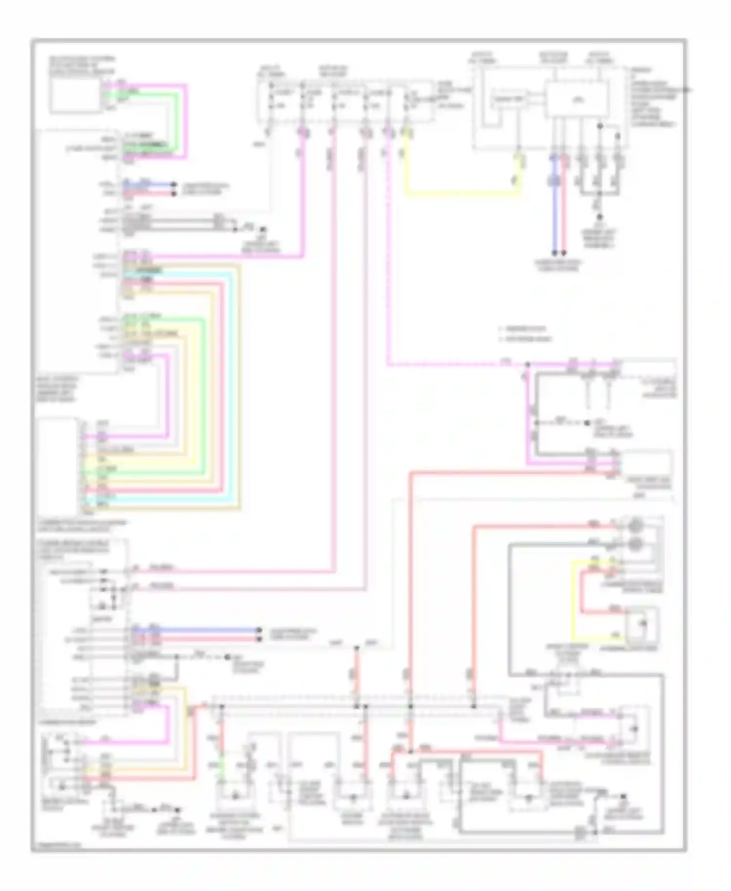 Wiring diagram w/bose audio w/o bose audio for Nissan Rogue II (2013-2016) (1 of 1)