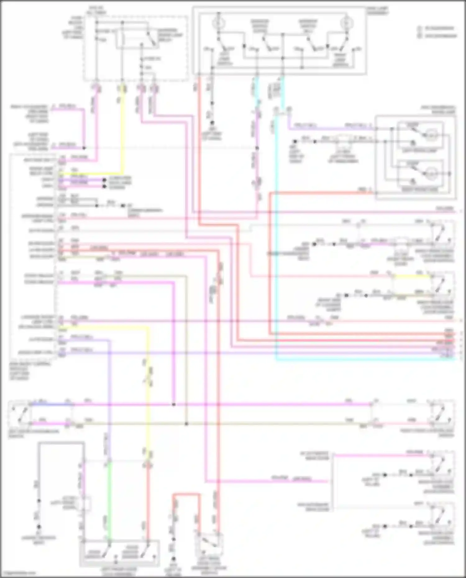 Rogue Nissan III (2020-2024): Courtesy lamps circuit (1 of 3)