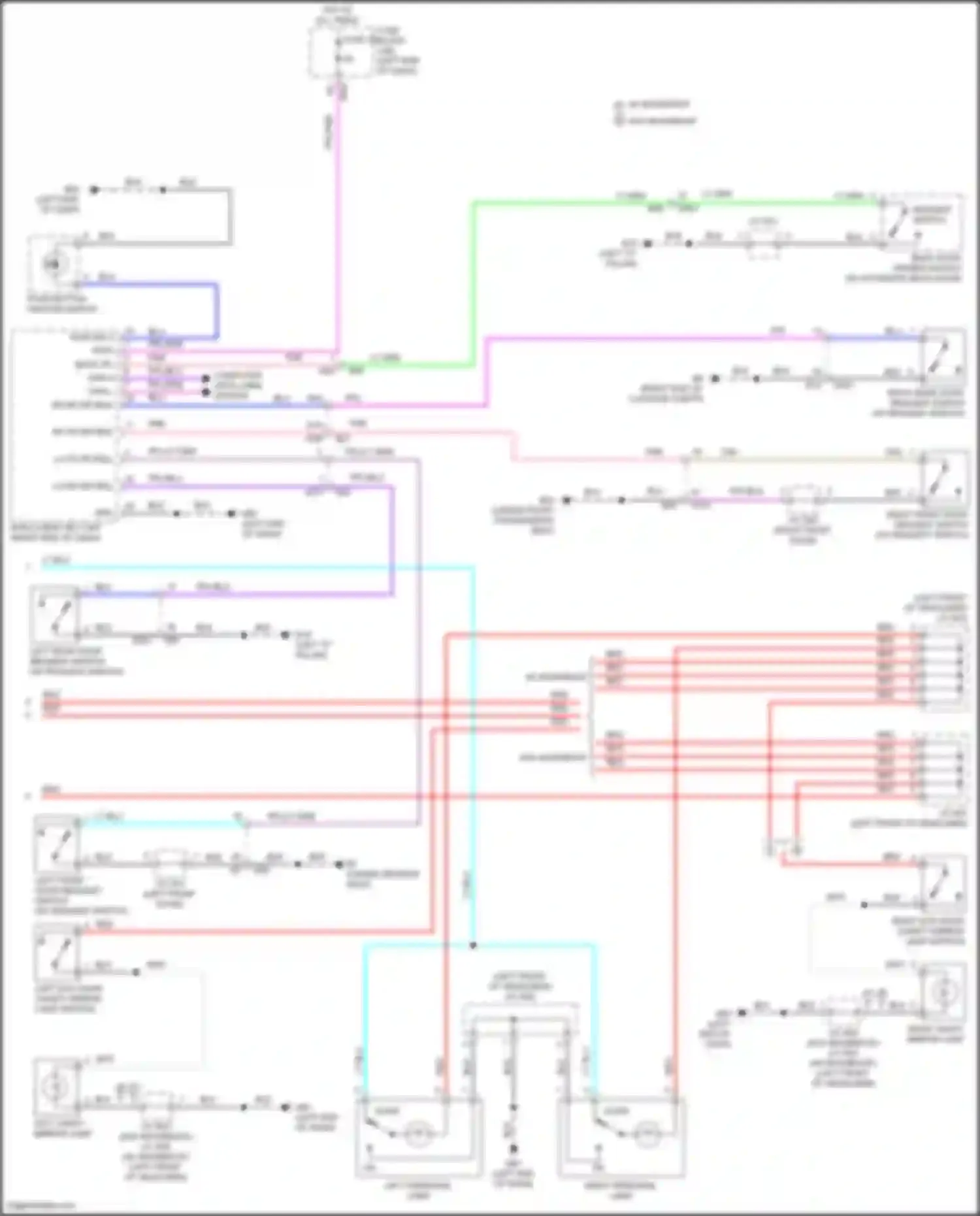 Rogue Nissan III (2020-2024): Courtesy lamps circuit (3 of 3)