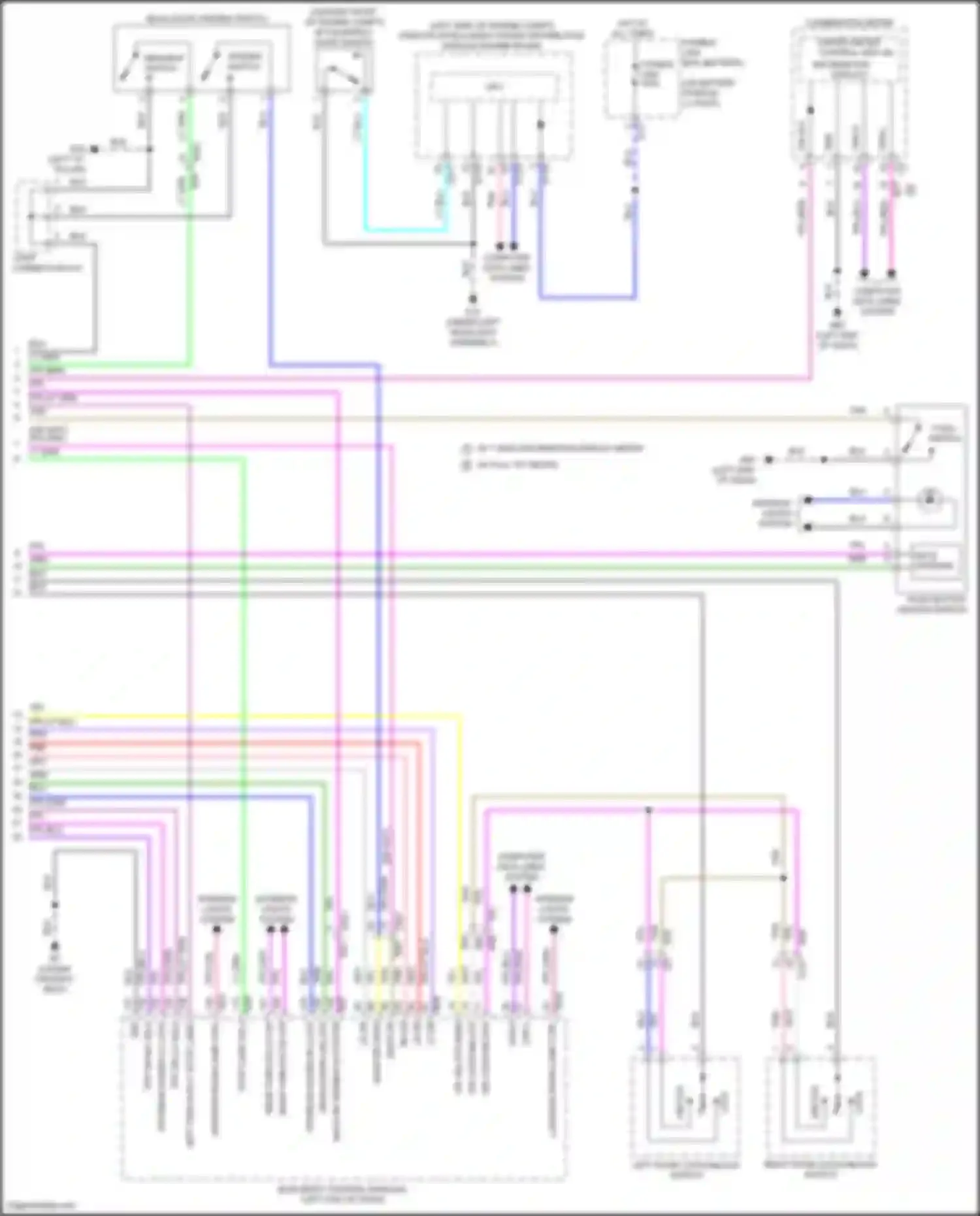 Rogue Nissan III (2020-2024): Power door locks circuit (3 of 3)