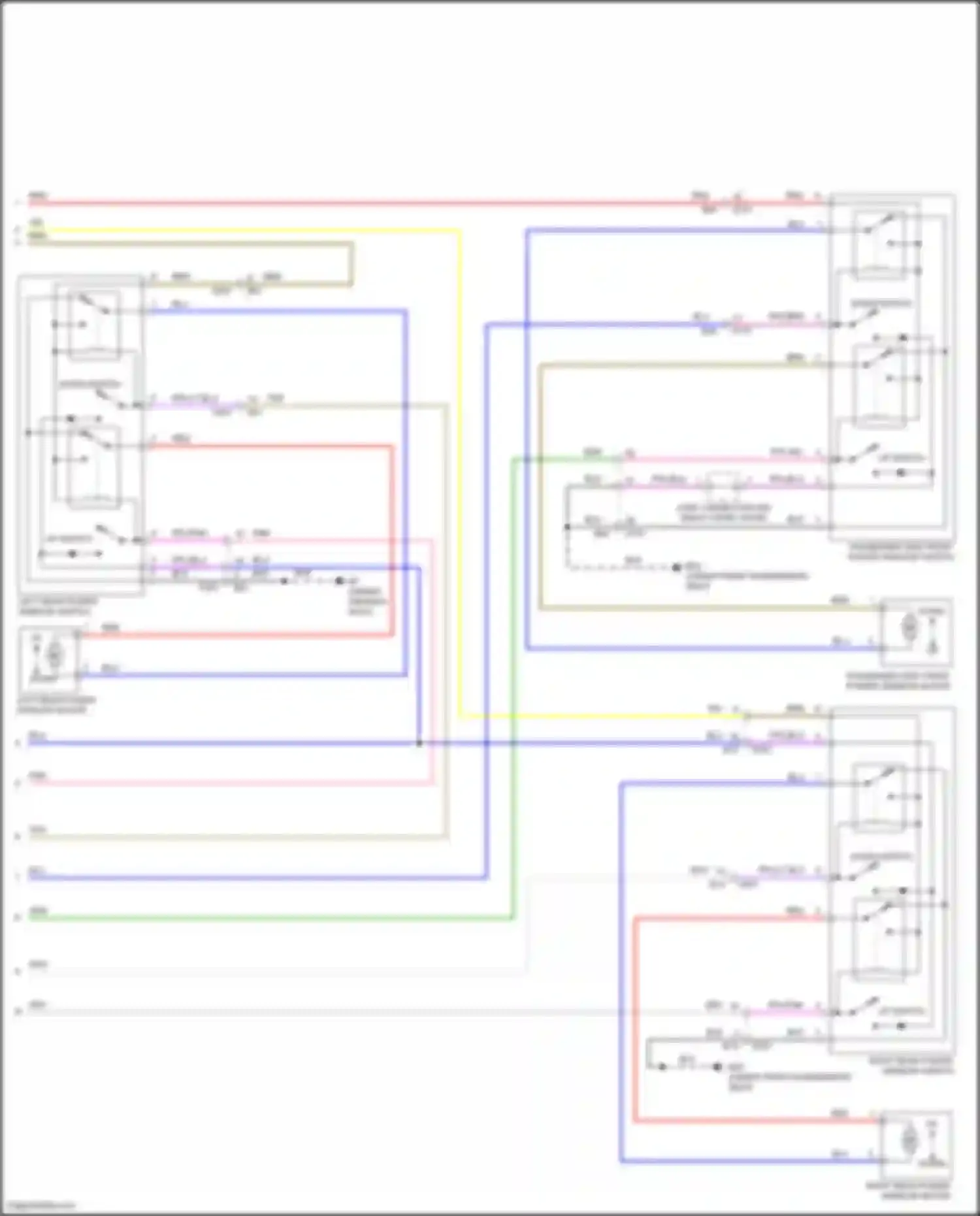 Rogue Nissan III (2020-2024): Power windows circuit (2 of 2)