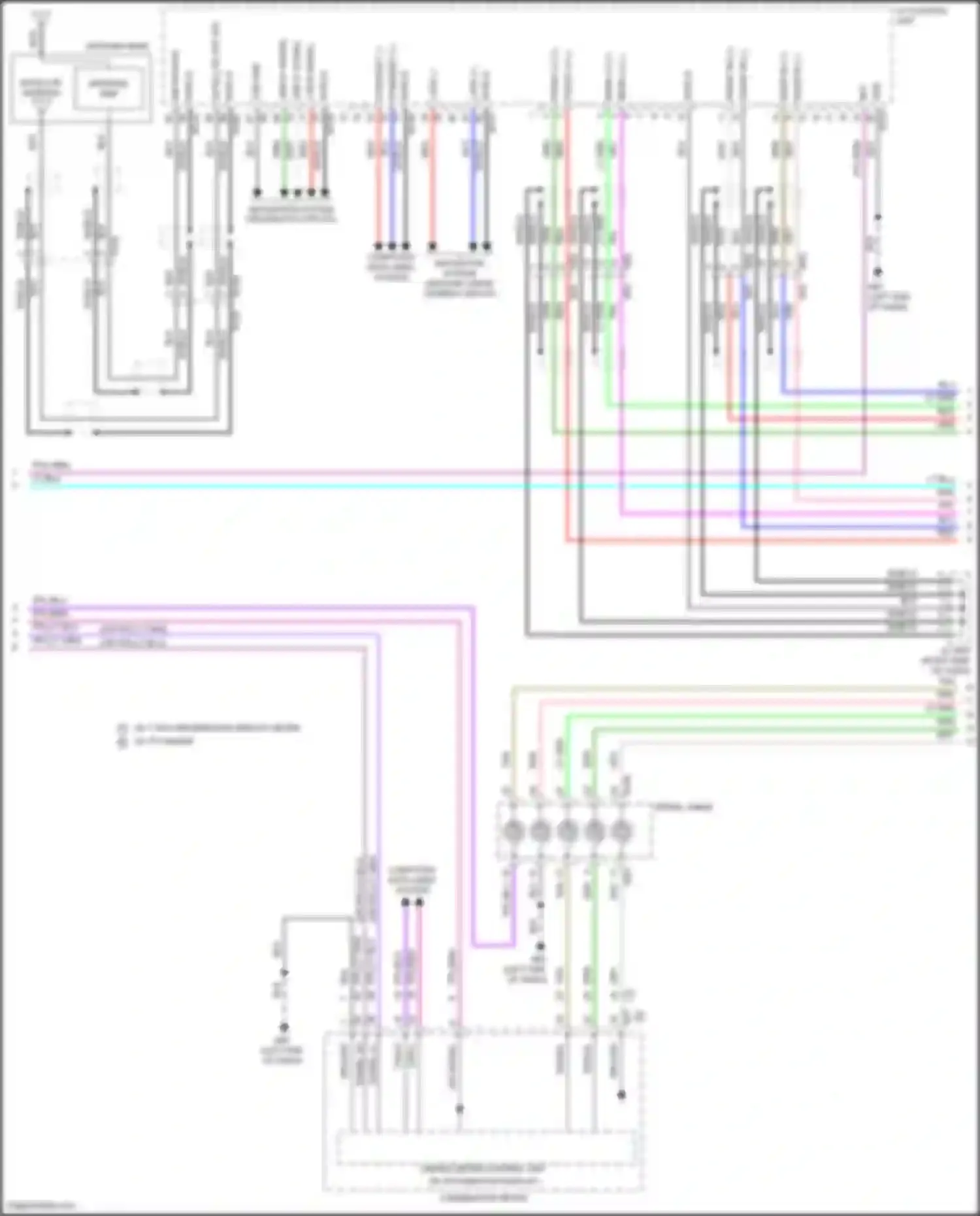 Wiring diagram av control unit for Nissan Rogue III (2020-2024) (5 of 15)
