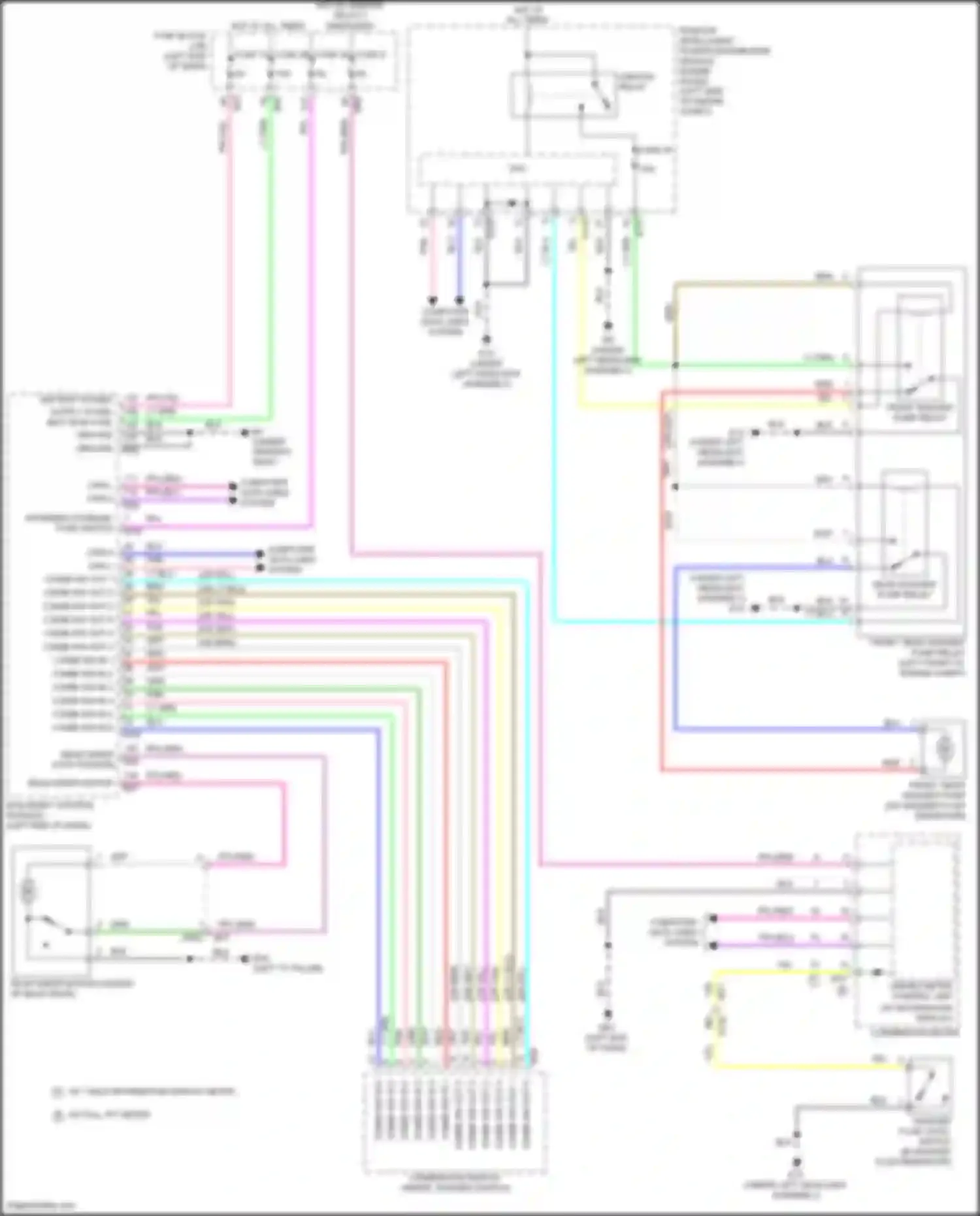Wiring diagram combi sw in 4 for Nissan Rogue III (2020-2024) (2 of 2)