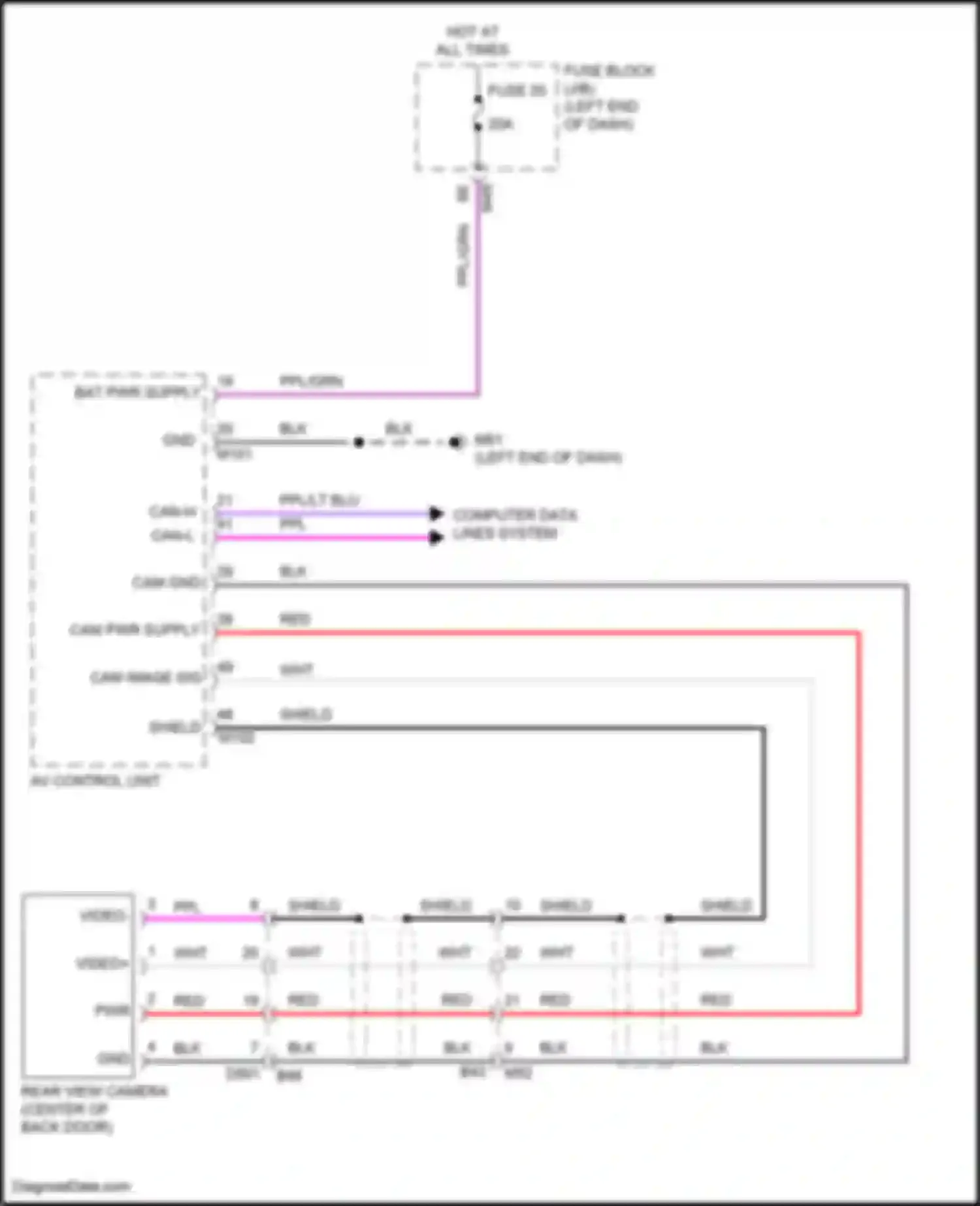 Wiring diagram computer data lines system for Nissan Rogue III (2020-2024) (18 of 88)