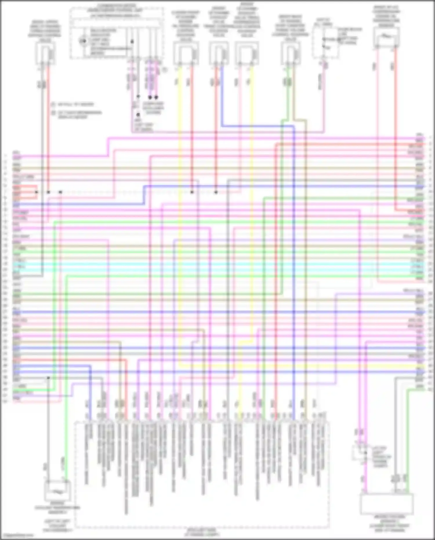 Wiring diagram exhaust valve timing control for Nissan Rogue III (2020-2024) (1 of 1)
