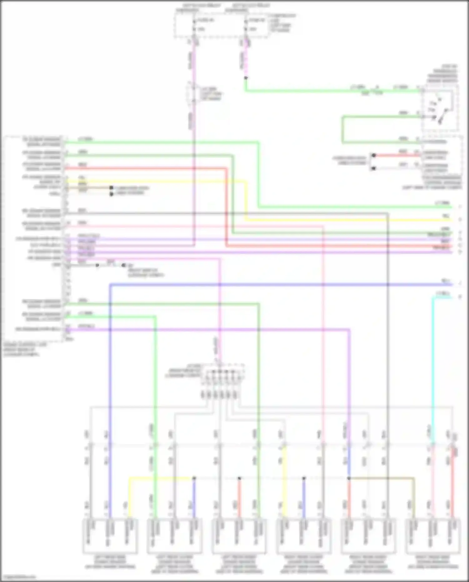 Wiring diagram fr sonar sensor signal rh outer can-h for Nissan Rogue III (2020-2024) (1 of 1)