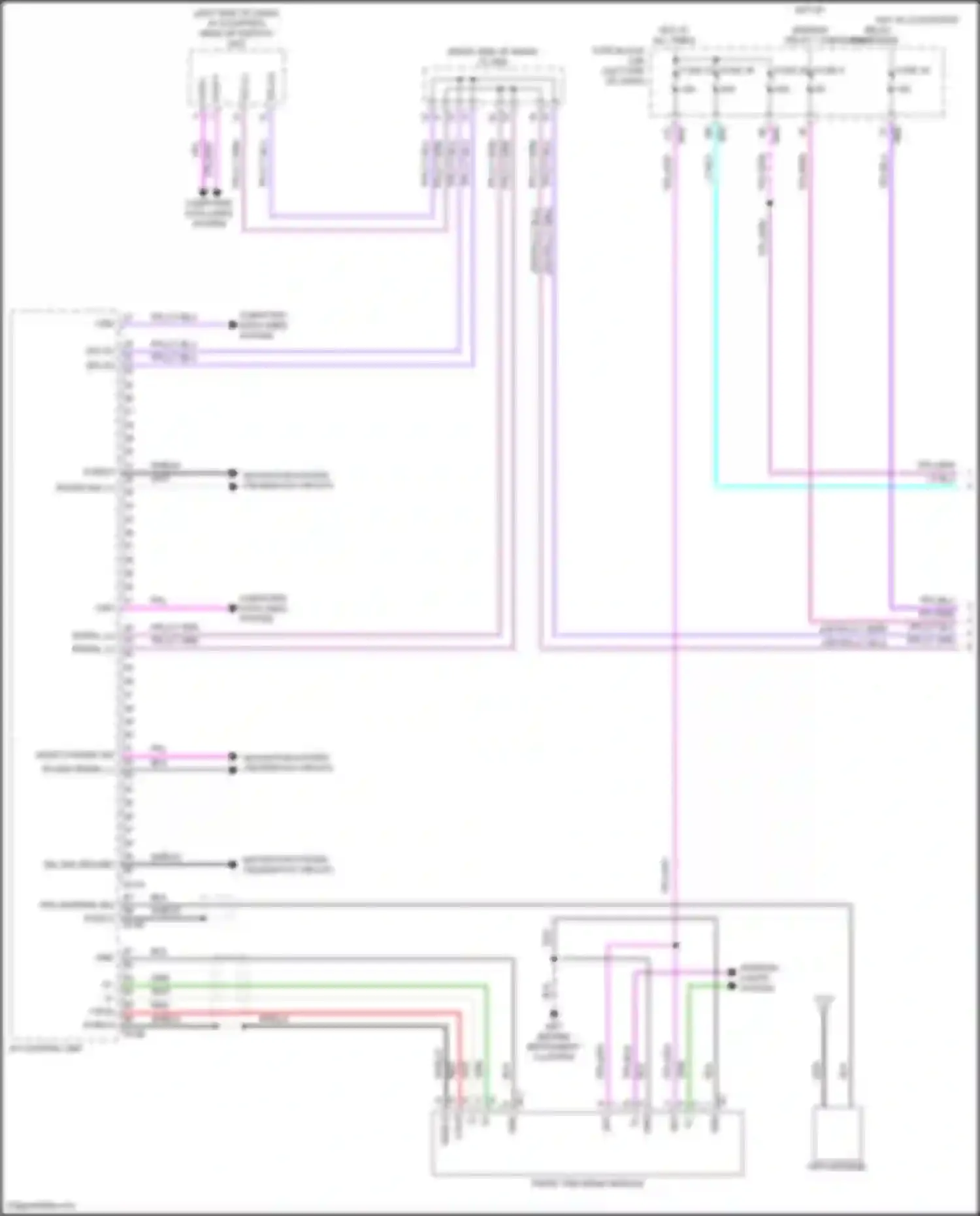 Wiring diagram head up display unit for Nissan Rogue III (2020-2024) (4 of 8)