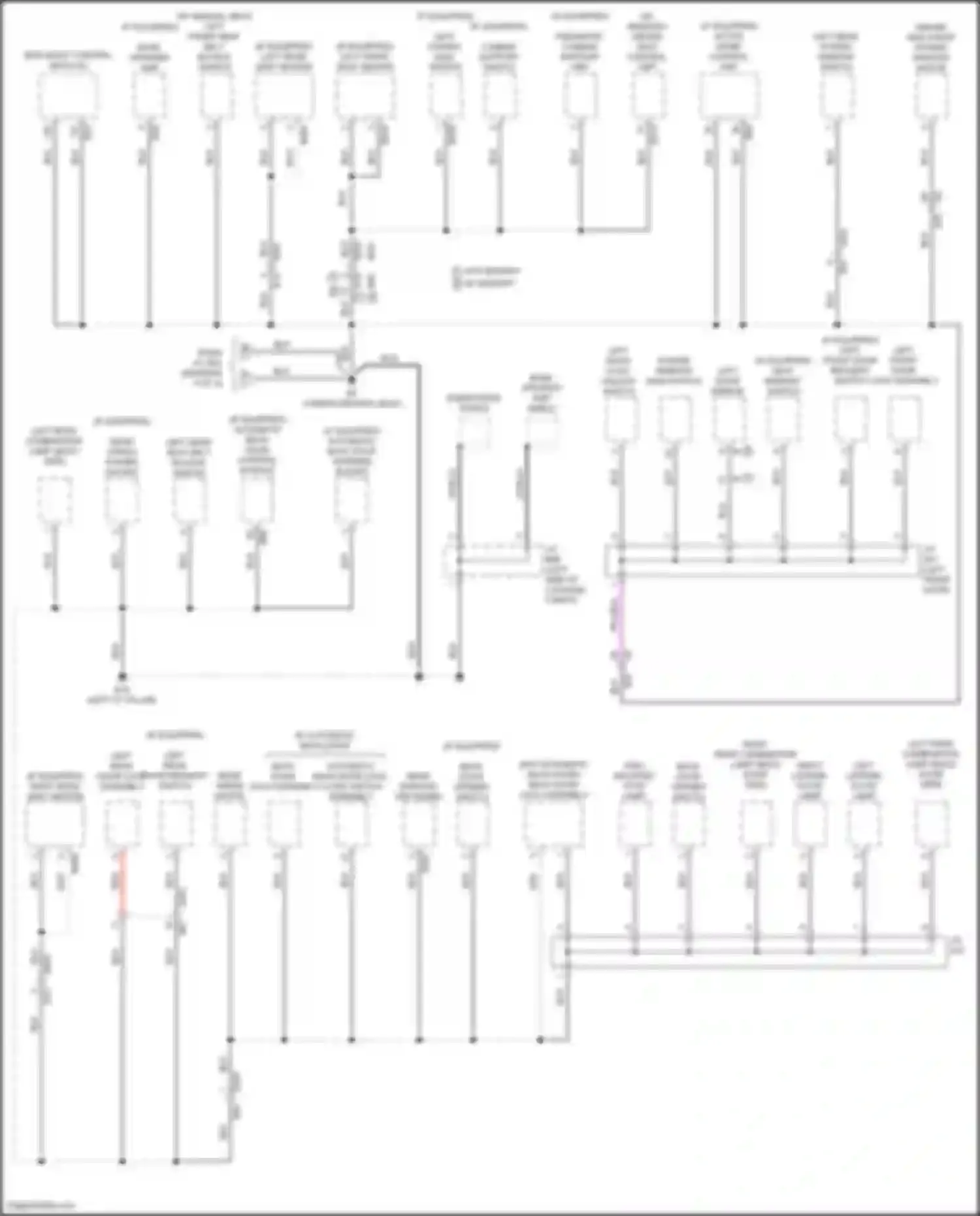 Wiring diagram left front seat heater for Nissan Rogue III (2020-2024) (1 of 3)