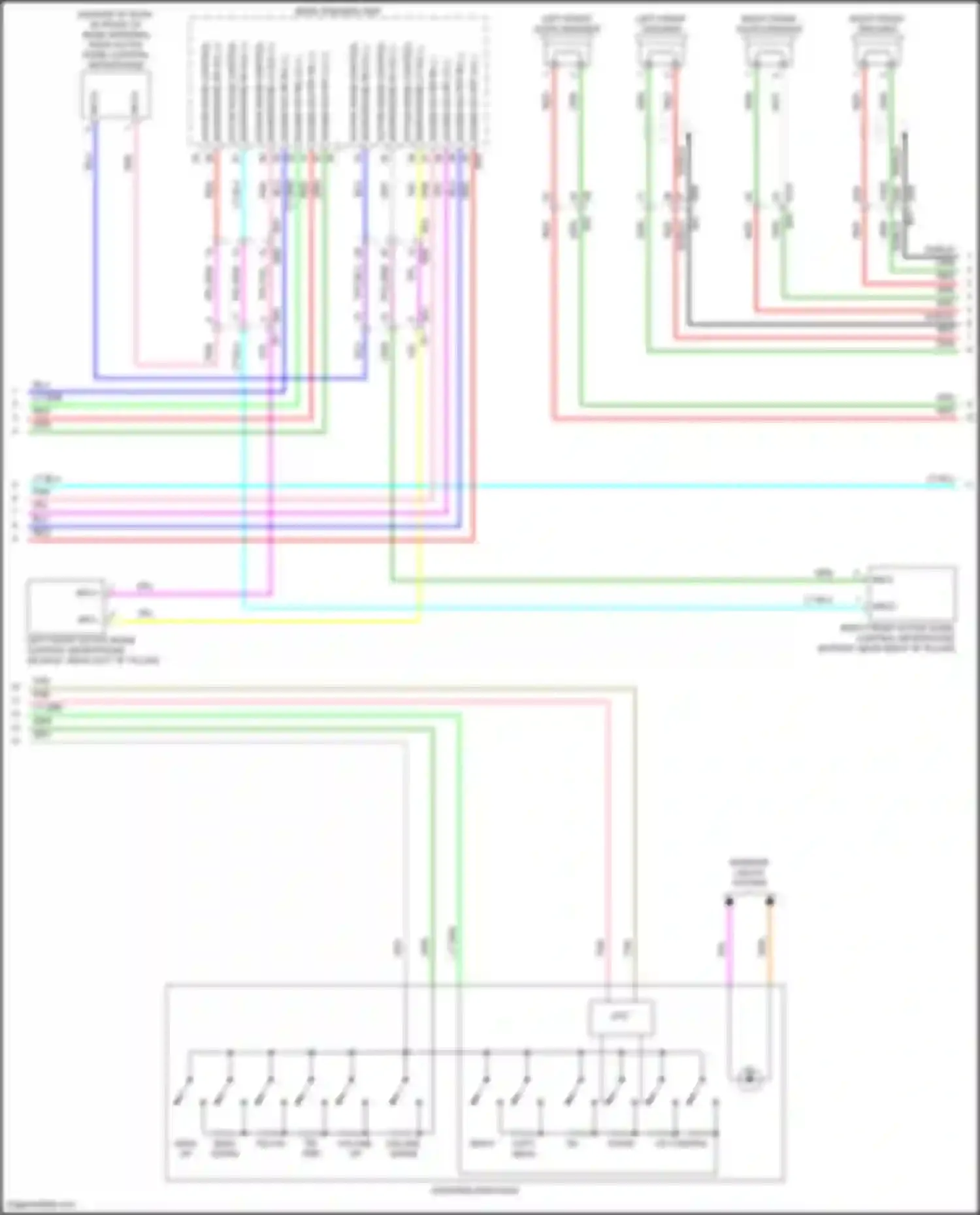 Wiring diagram left front speaker for Nissan Rogue III (2020-2024) (1 of 4)