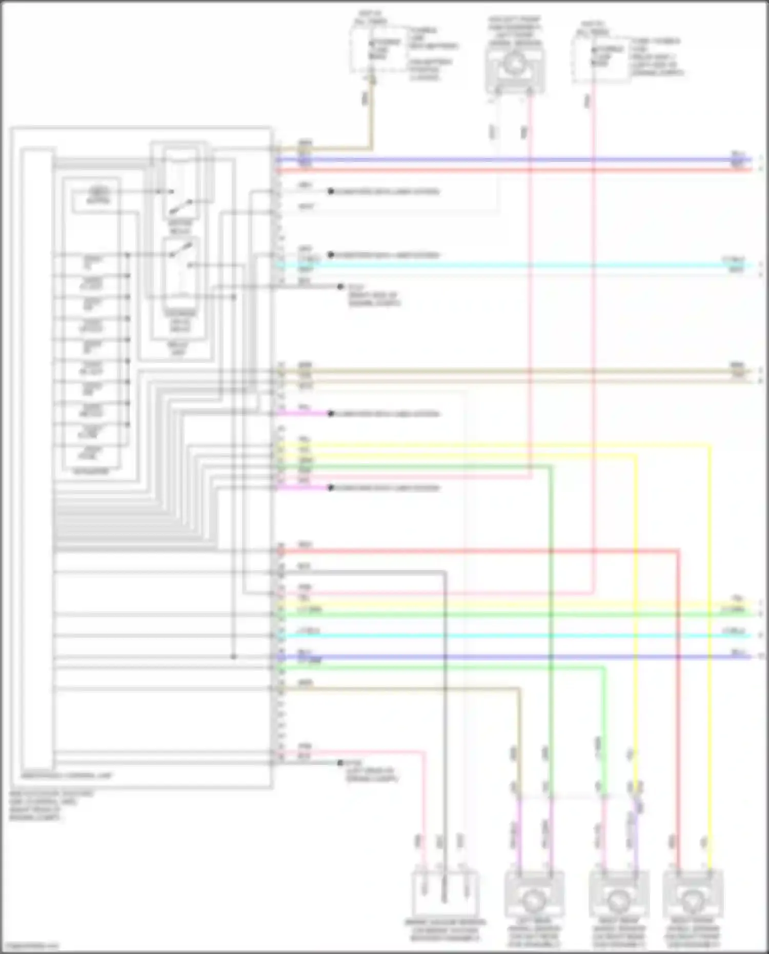 Wiring diagram left front wheel sensor for Nissan Rogue III (2020-2024) (1 of 1)