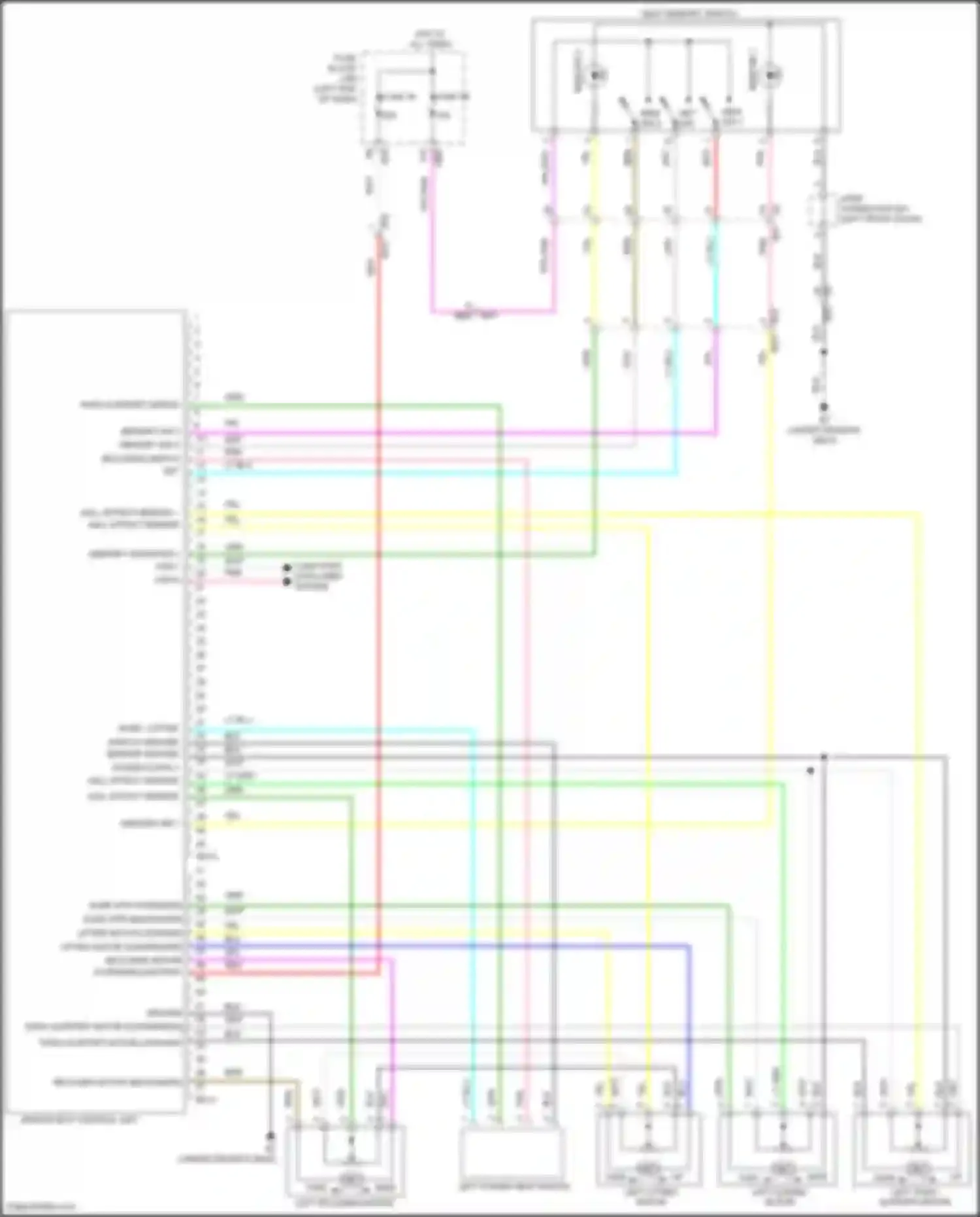 Wiring diagram memory sw-1 for Nissan Rogue III (2020-2024) (2 of 2)