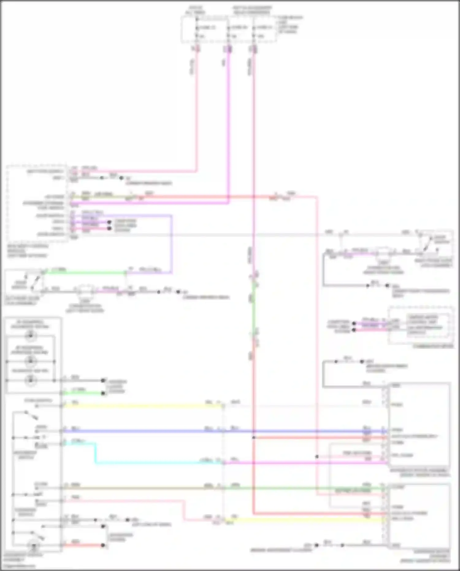 Wiring diagram push switch for Nissan Rogue III (2020-2024) (4 of 5)