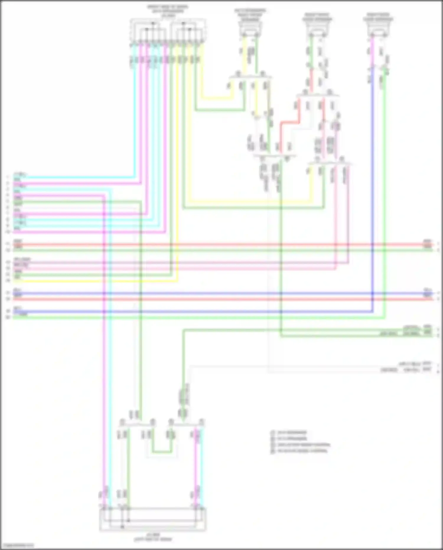 Wiring diagram right front door speaker for Nissan Rogue III (2020-2024) (2 of 4)