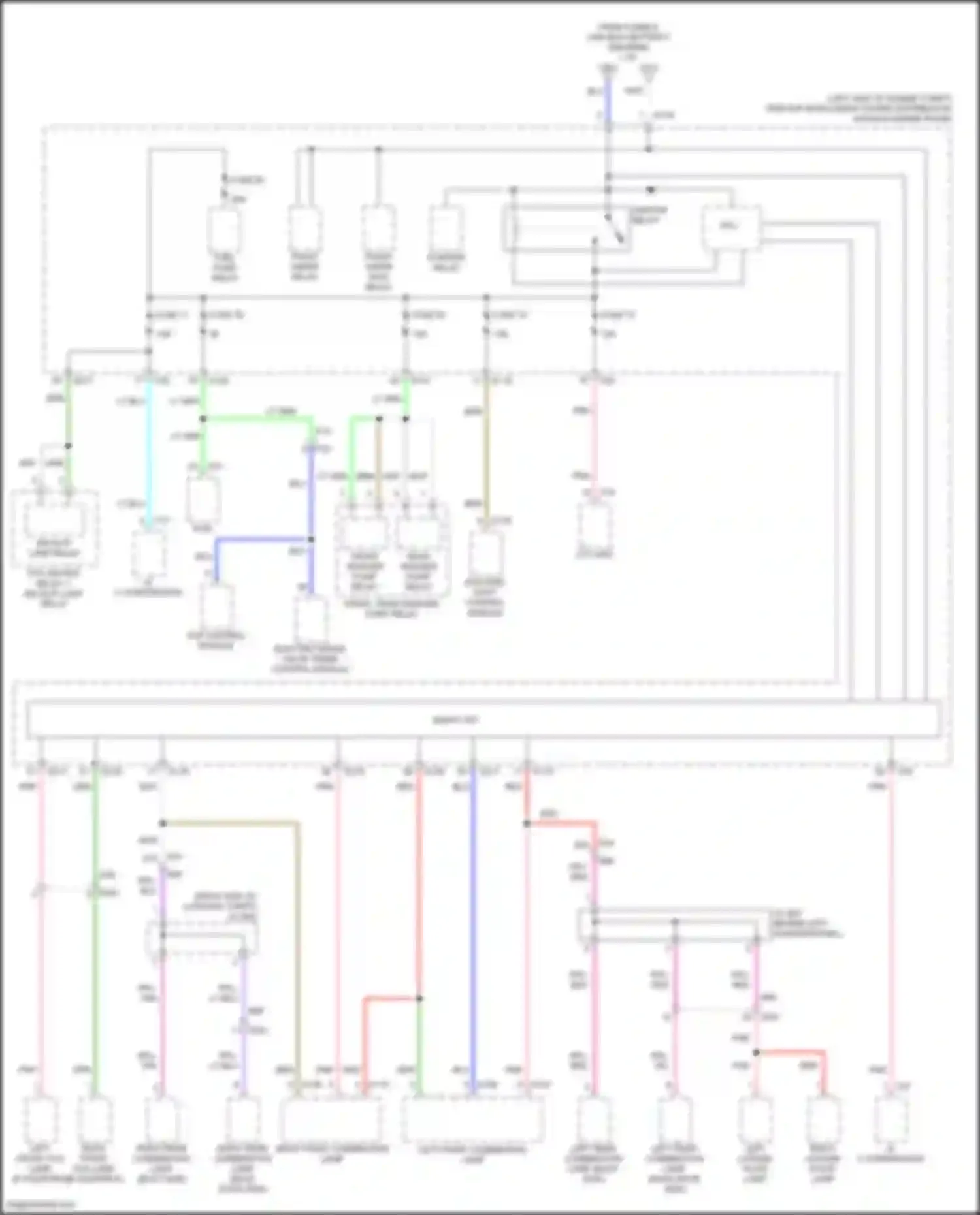 Wiring diagram right license plate lamp for Nissan Rogue III (2020-2024) (3 of 3)