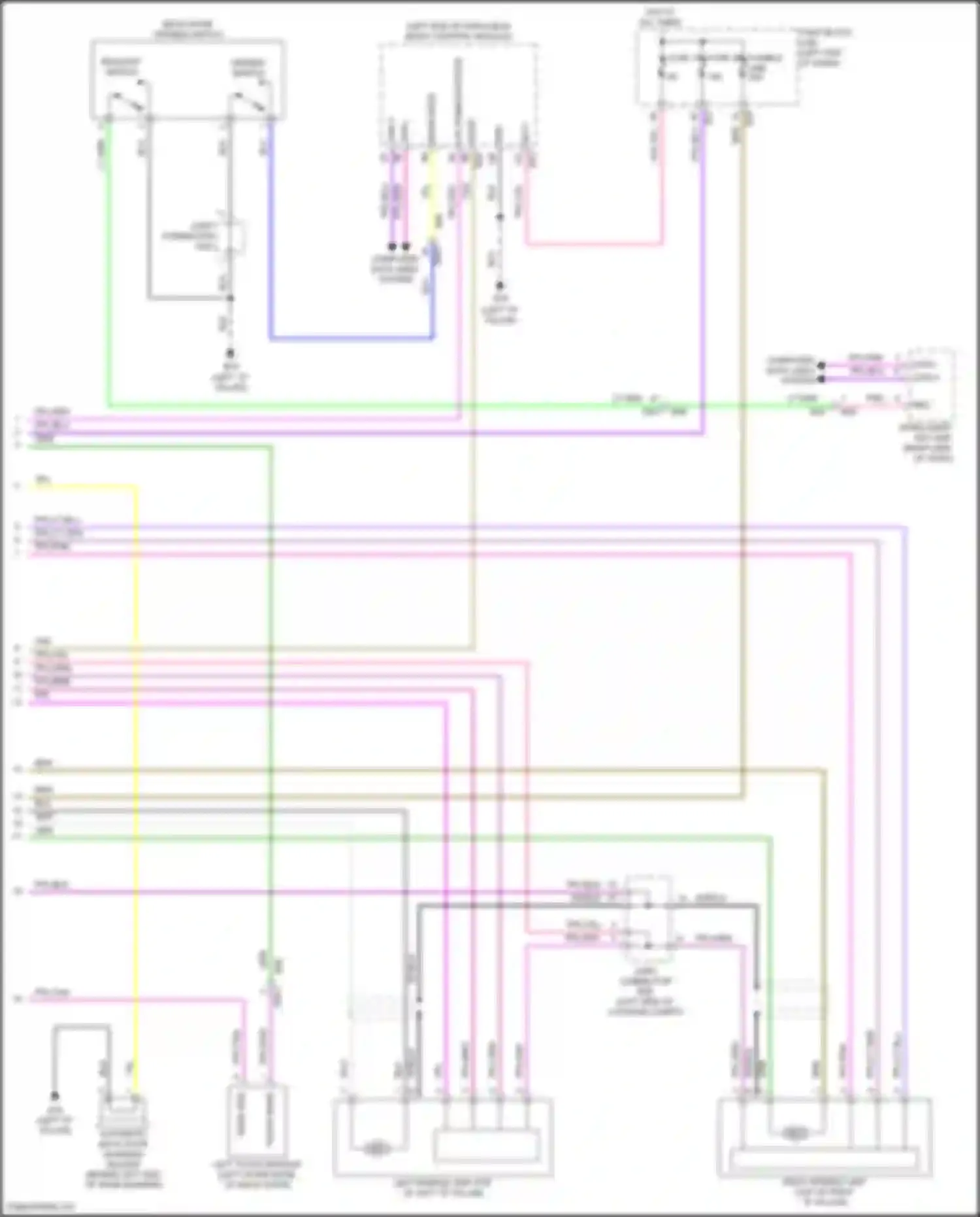 Wiring diagram right spindle unit for Nissan Rogue III (2020-2024) (1 of 1)