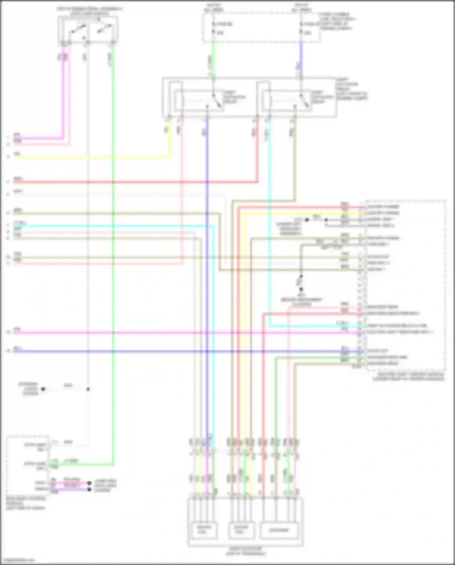 Wiring diagram shift actuator relay b for Nissan Rogue III (2020-2024) (3 of 3)