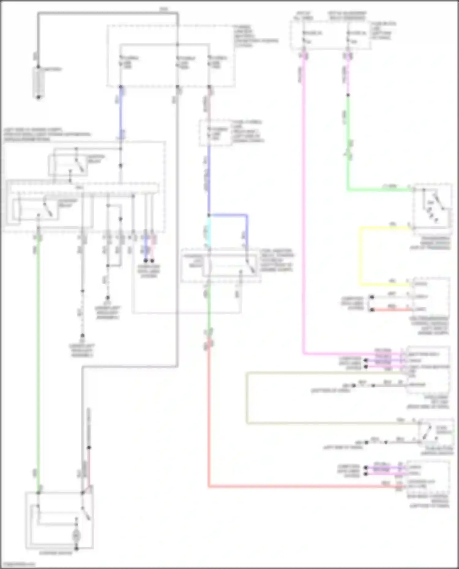 Wiring diagram transmission range switch for Nissan Rogue III (2020-2024) (5 of 5)