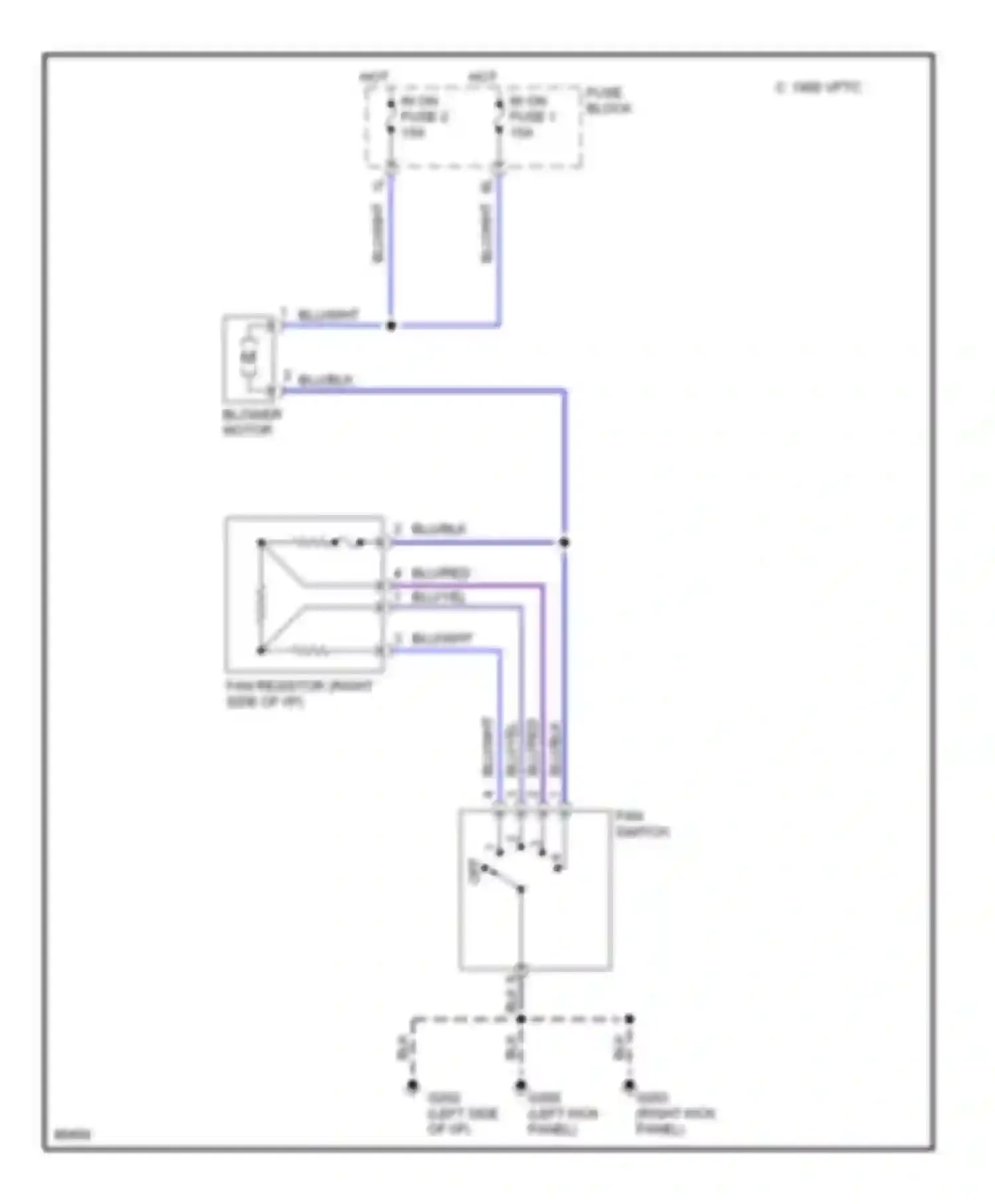 Sentra Nissan B14 (1994-1999): Heater circuit