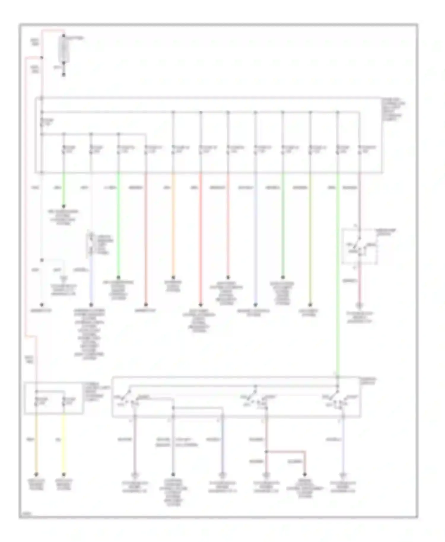 Sentra Nissan B14 (1994-1999): Power distribution circuit (1 of 3)