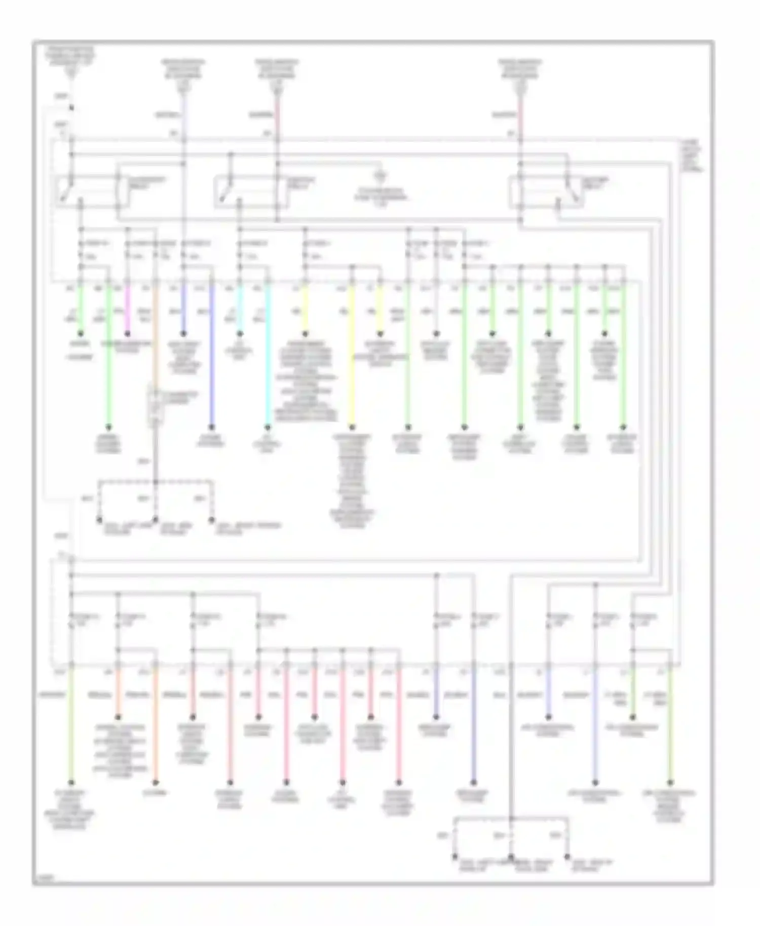 Sentra Nissan B14 (1994-1999): Power distribution circuit (2 of 3)