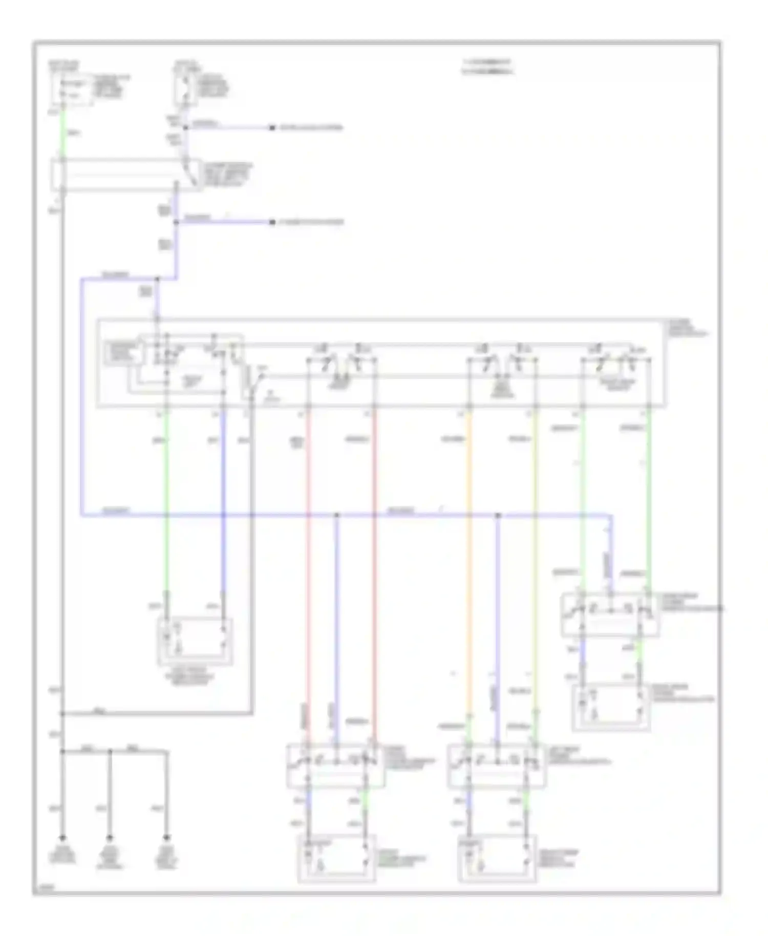 Sentra Nissan B14 (1994-1999): Power window circuit