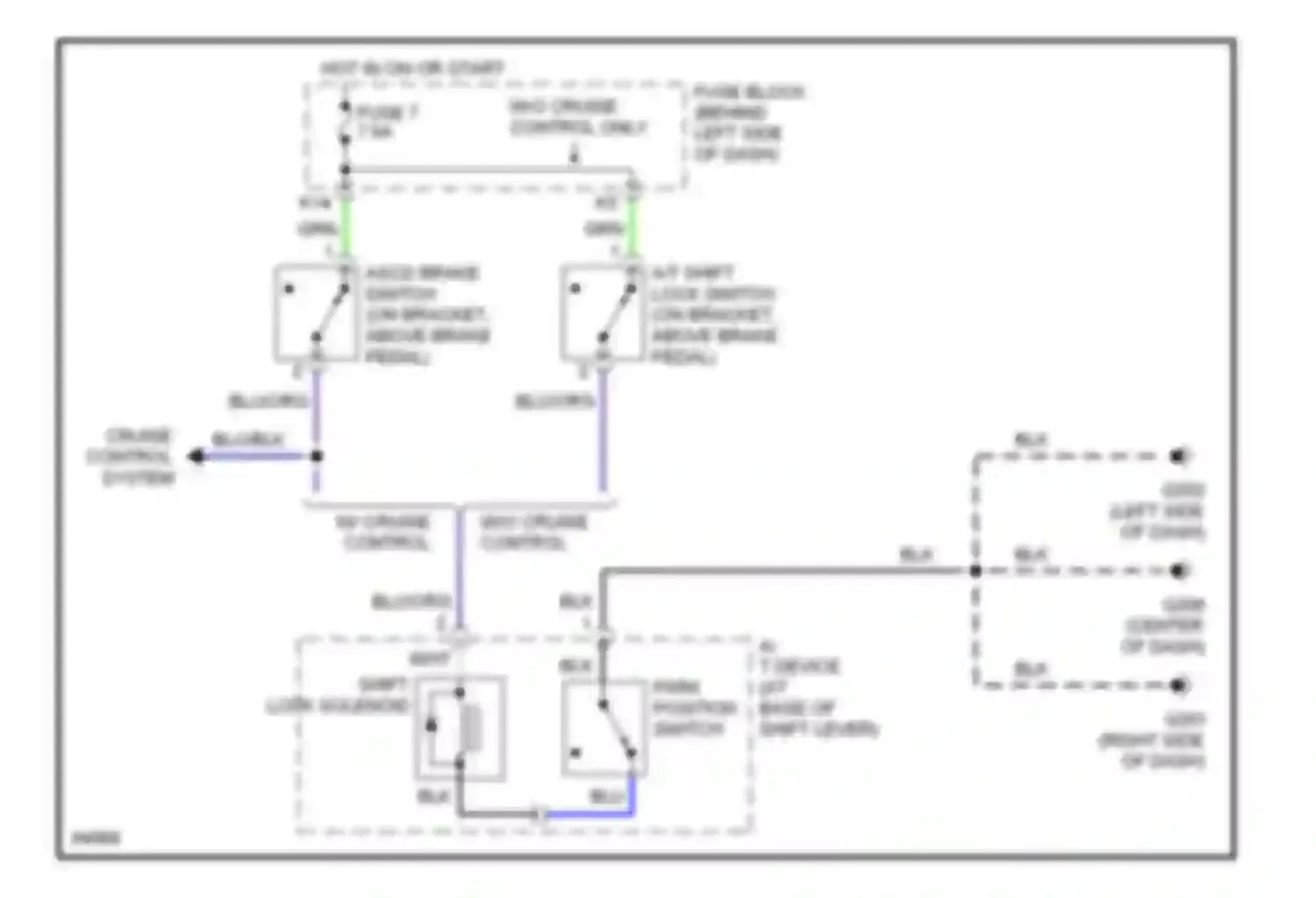 Sentra Nissan B14 (1994-1999): Shift interlock circuit