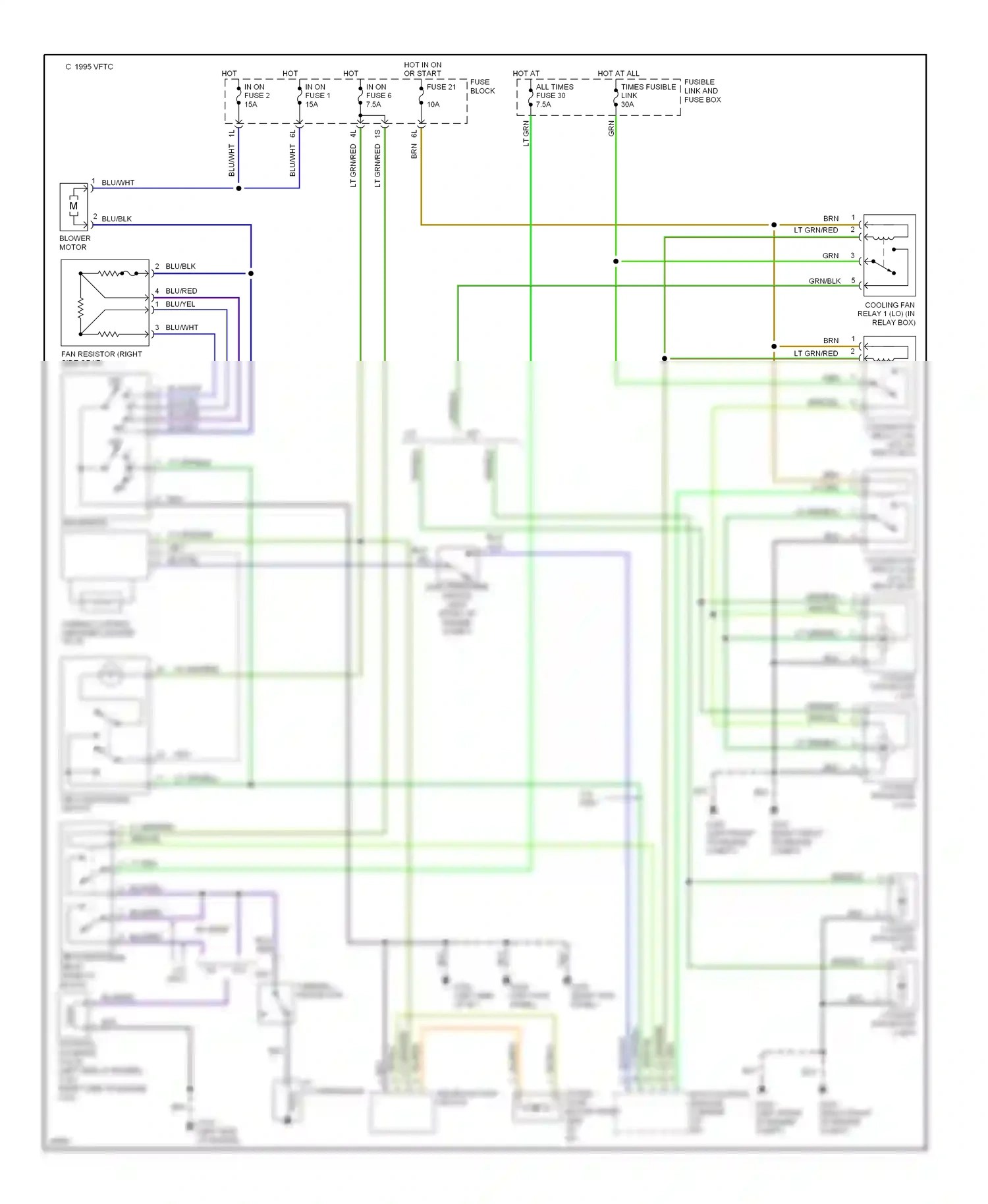 Wiring diagram a/c compressor for Nissan Sentra B14 (1994-1999) (1 of 1)