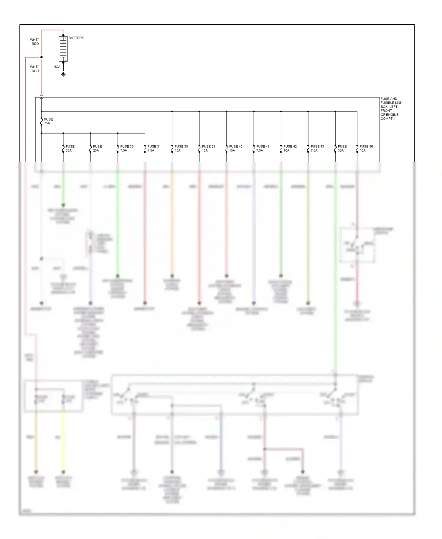 Wiring diagram air conditioning system engine controls system for Nissan Sentra B14 (1994-1999) (1 of 2)
