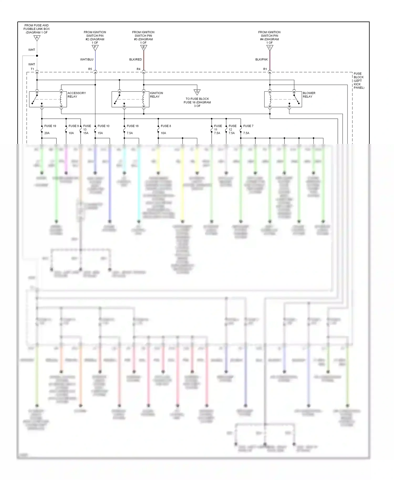 Wiring diagram defogger system, warning system shift interlock system cruise control system for Nissan Sentra B14 (1994-1999) (1 of 1)
