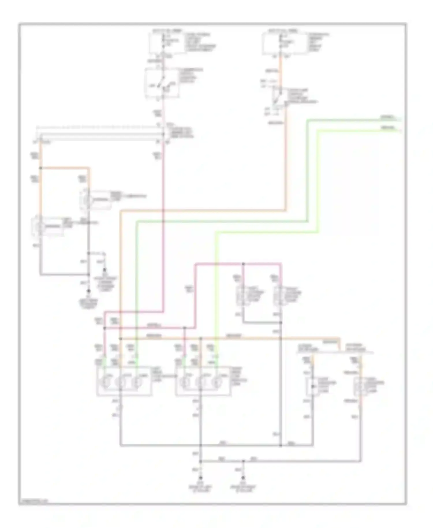 Sentra Nissan B15 (1998-2006): Exterior lamps circuit (1 of 2)