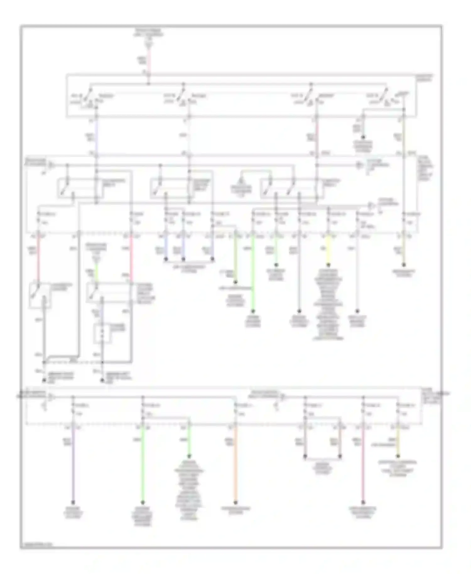 Sentra Nissan B15 (1998-2006): Power distribution circuit (2 of 2)