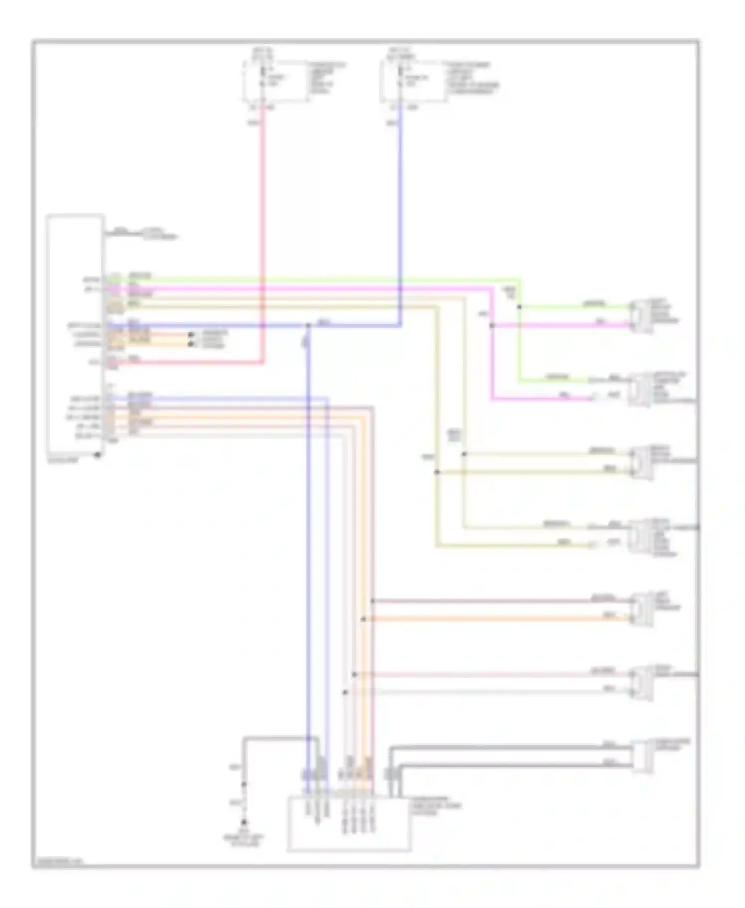 Sentra Nissan B15 (1998-2006): Radio circuit, base & mid-level